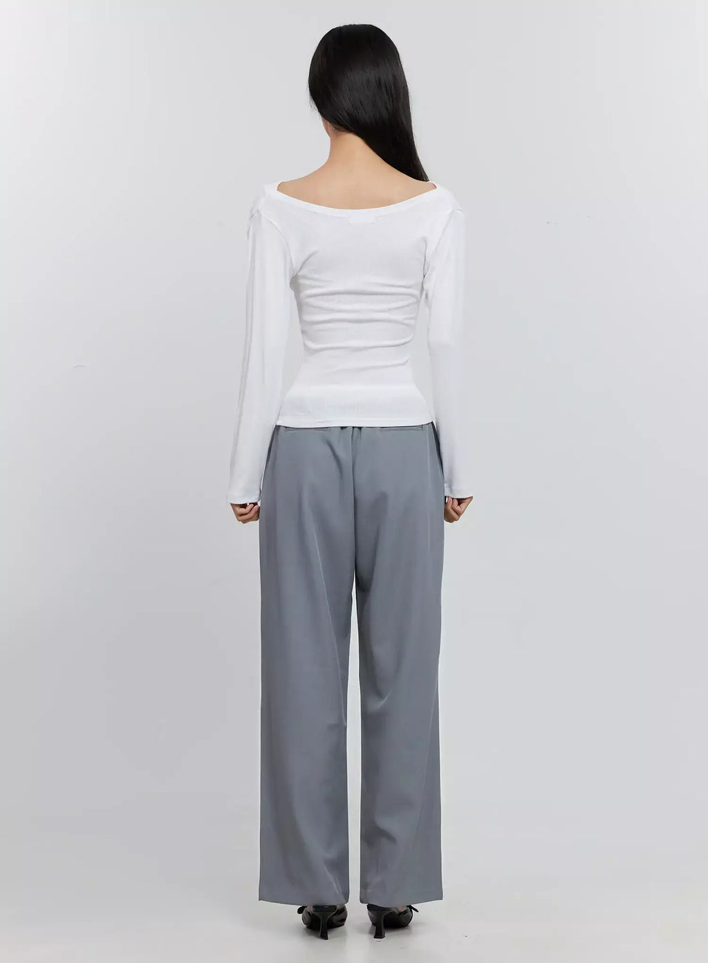 Asymmetric Long Sleeve Top IS516