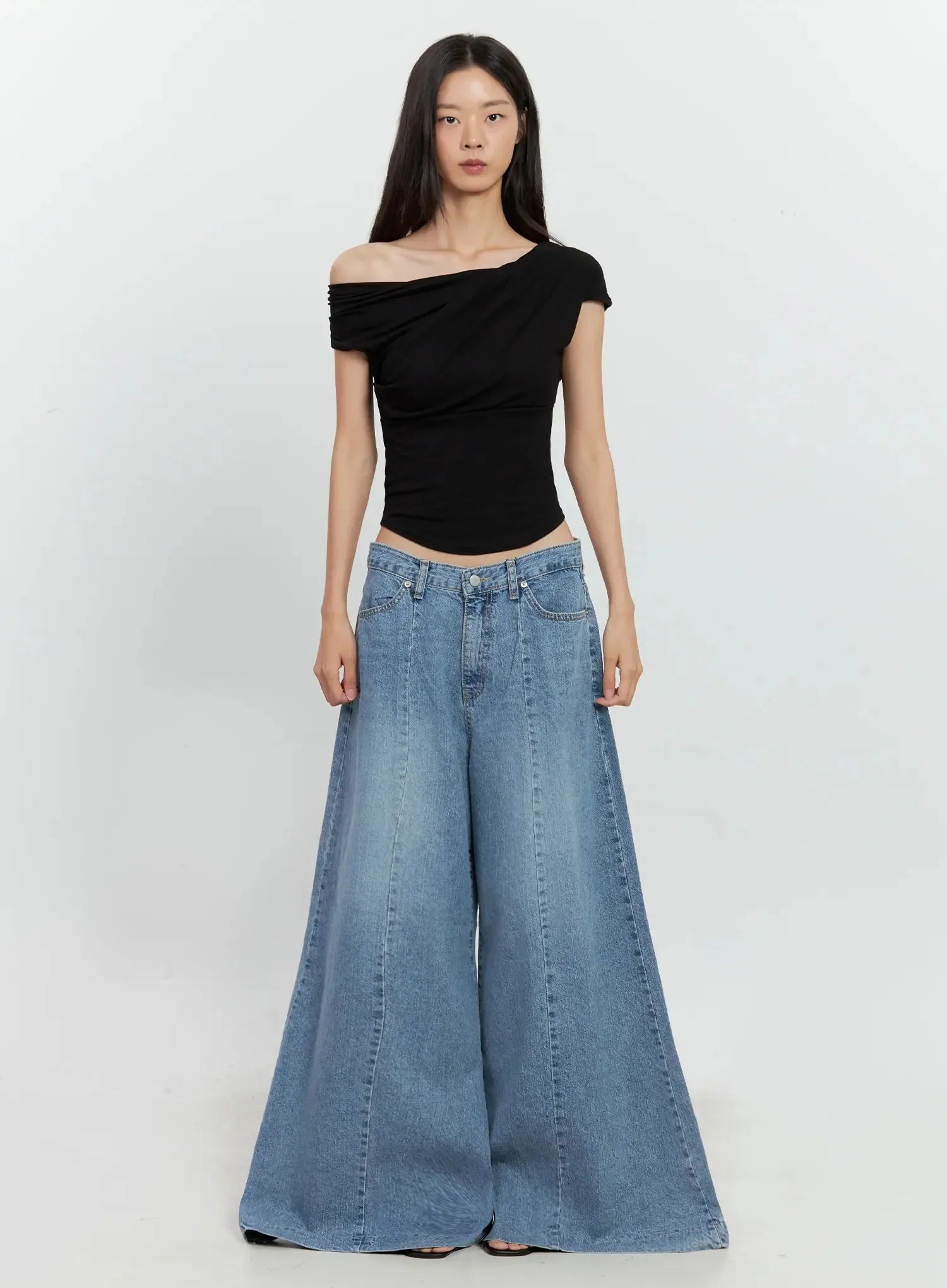 Off-Shoulder Draped Top IL528