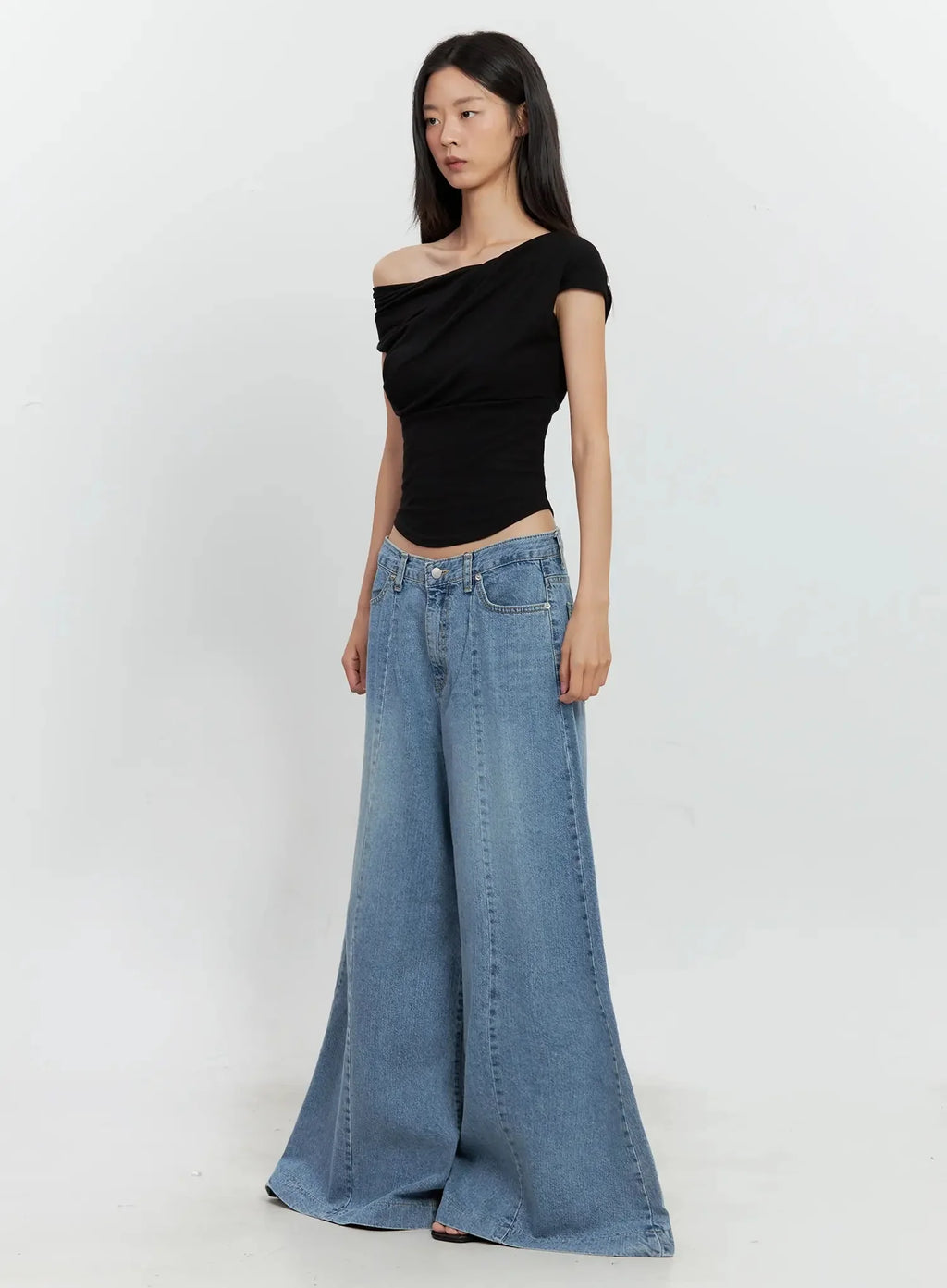 Off-Shoulder Draped Top IL528