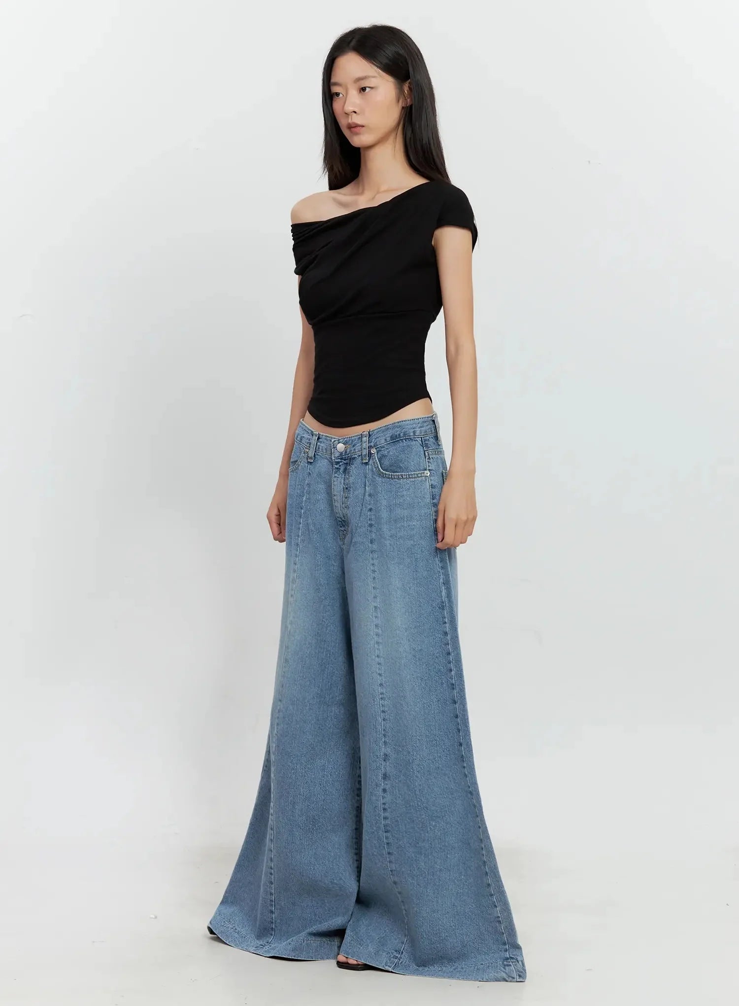 Off-Shoulder Draped Top IL528