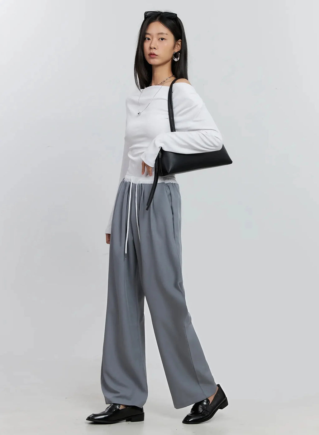 Asymmetric Long Sleeve Top IS516