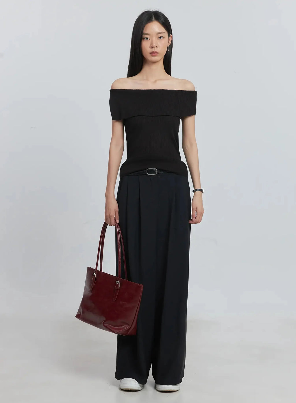 Pintuck Wide-Leg Pants IU512