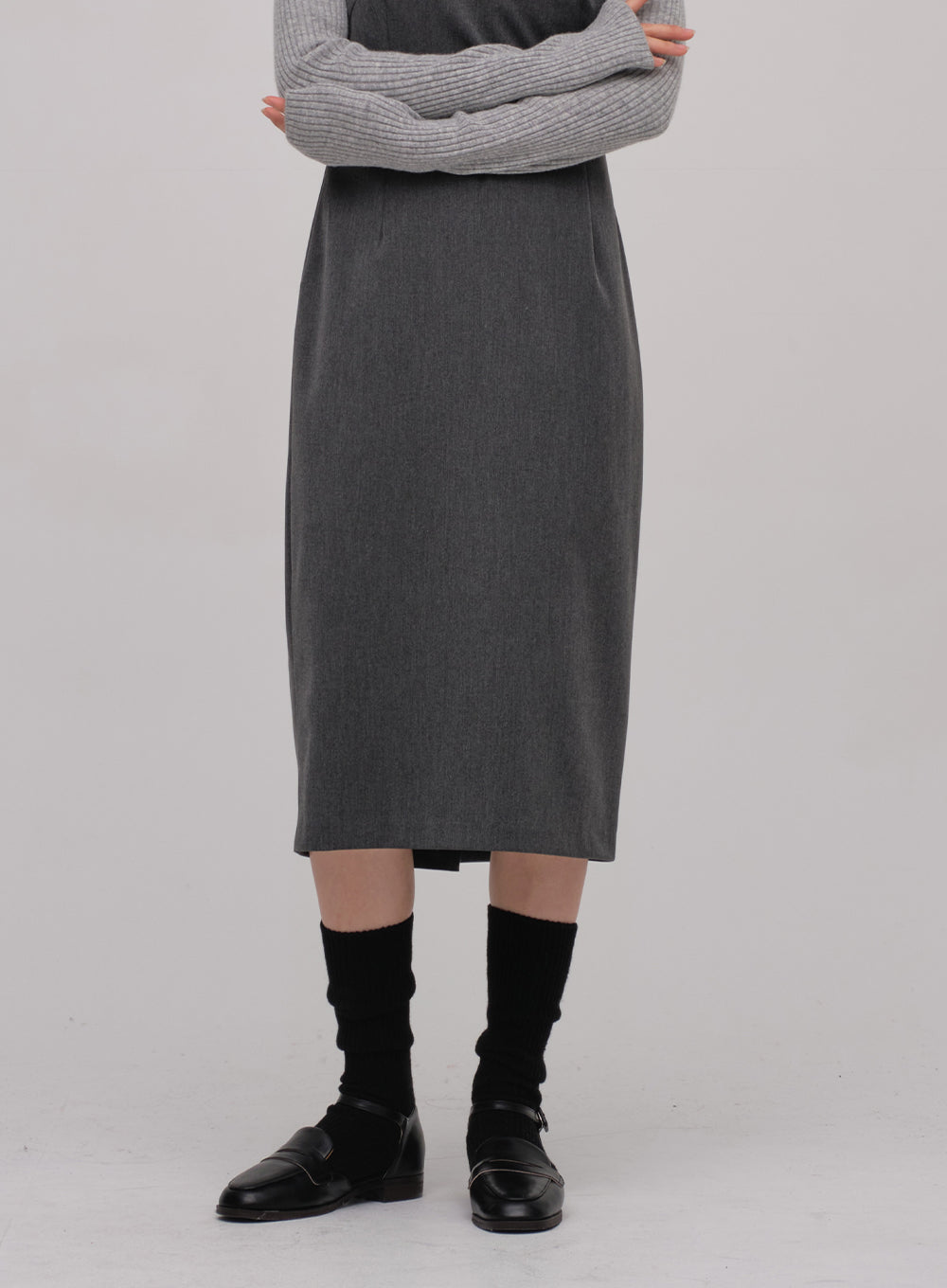 Wool Sleeveless Long Dress