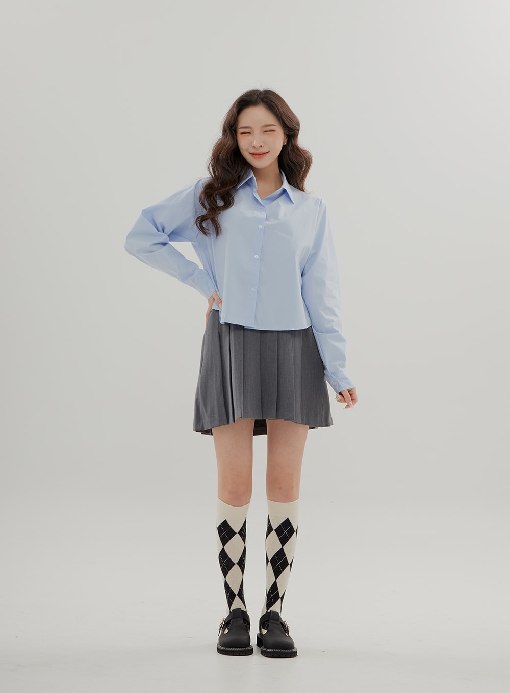 Cropped Long Sleeve Shirt B0802