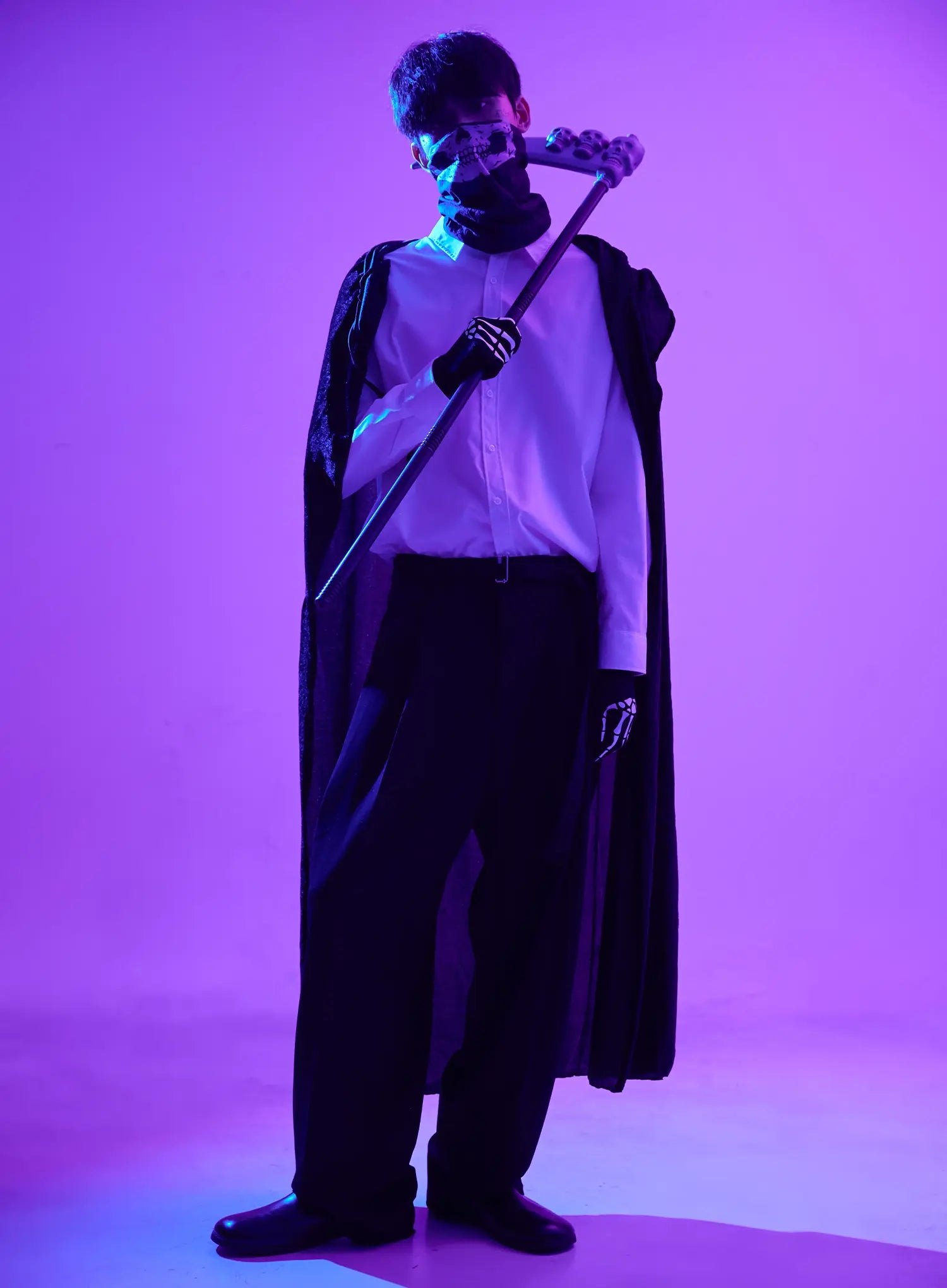 Men's Classic Belted Wide-Leg Pants IO506