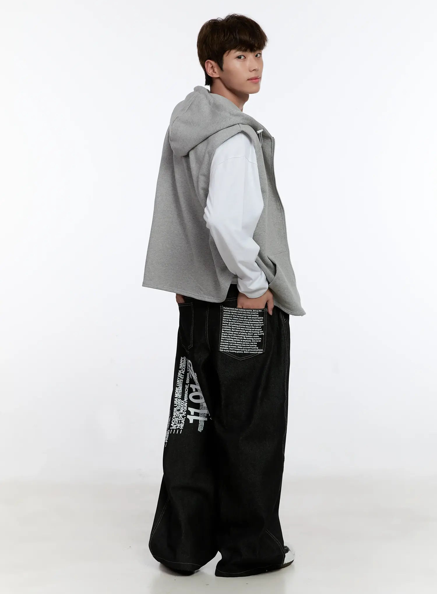 Men's Hooded Zip-Up Vest IS529