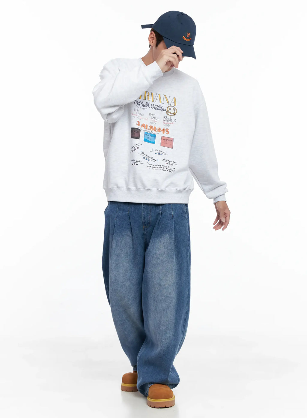 Men's Retro Band Graphic Sweatshirt IO502