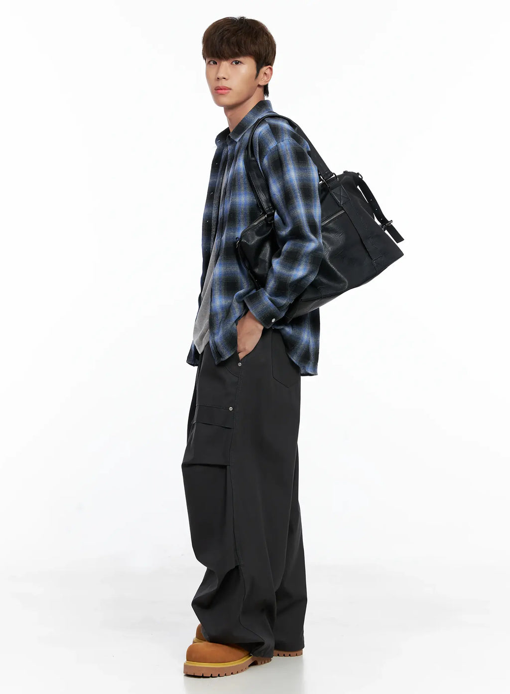 Men's Parachute Wide Pants IO506