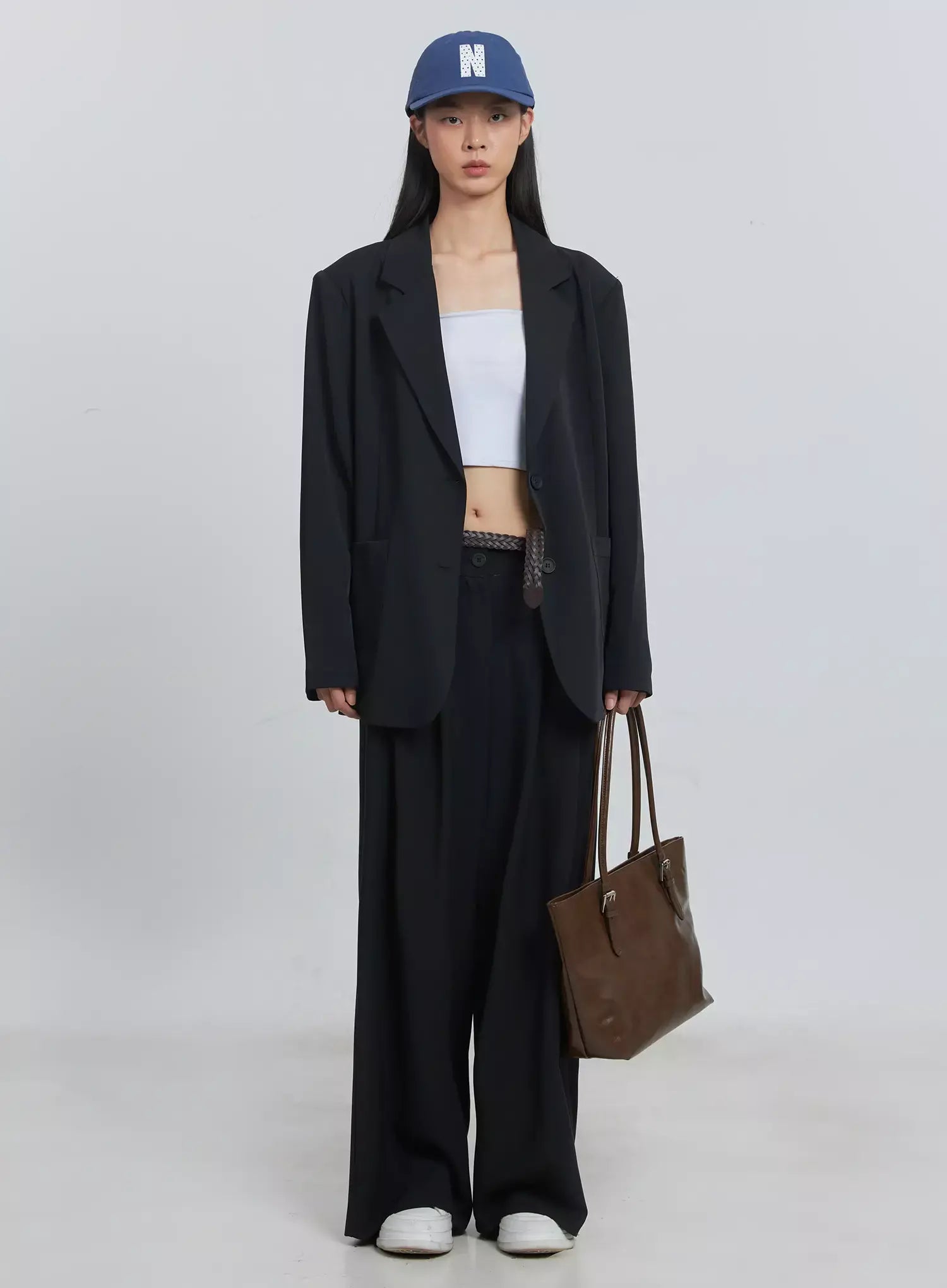 Pintuck Wide-Leg Pants IU512