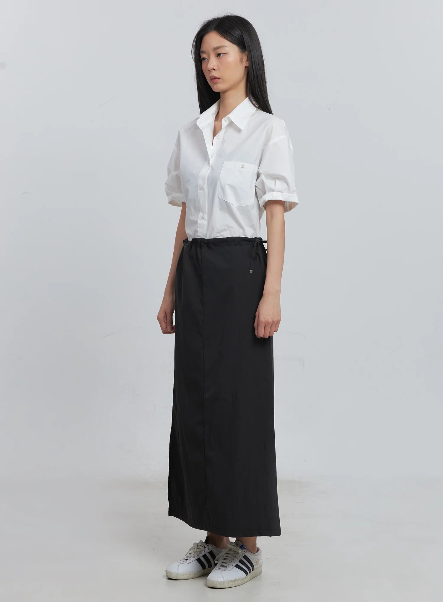 Roll-Up Short-Sleeve Collared Shirt IU512