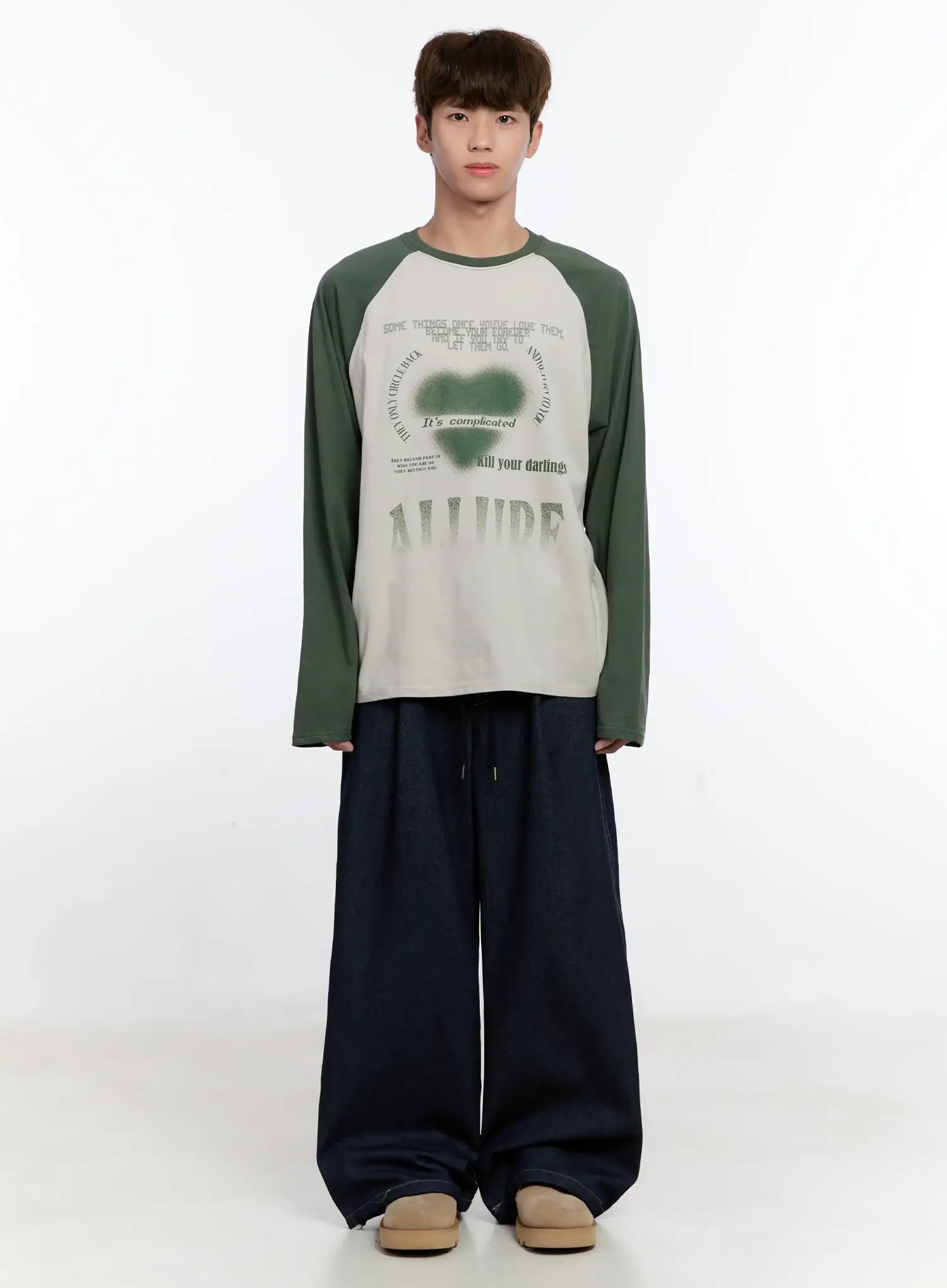 Men's Graphic Jeans (Dark Blue) IS529