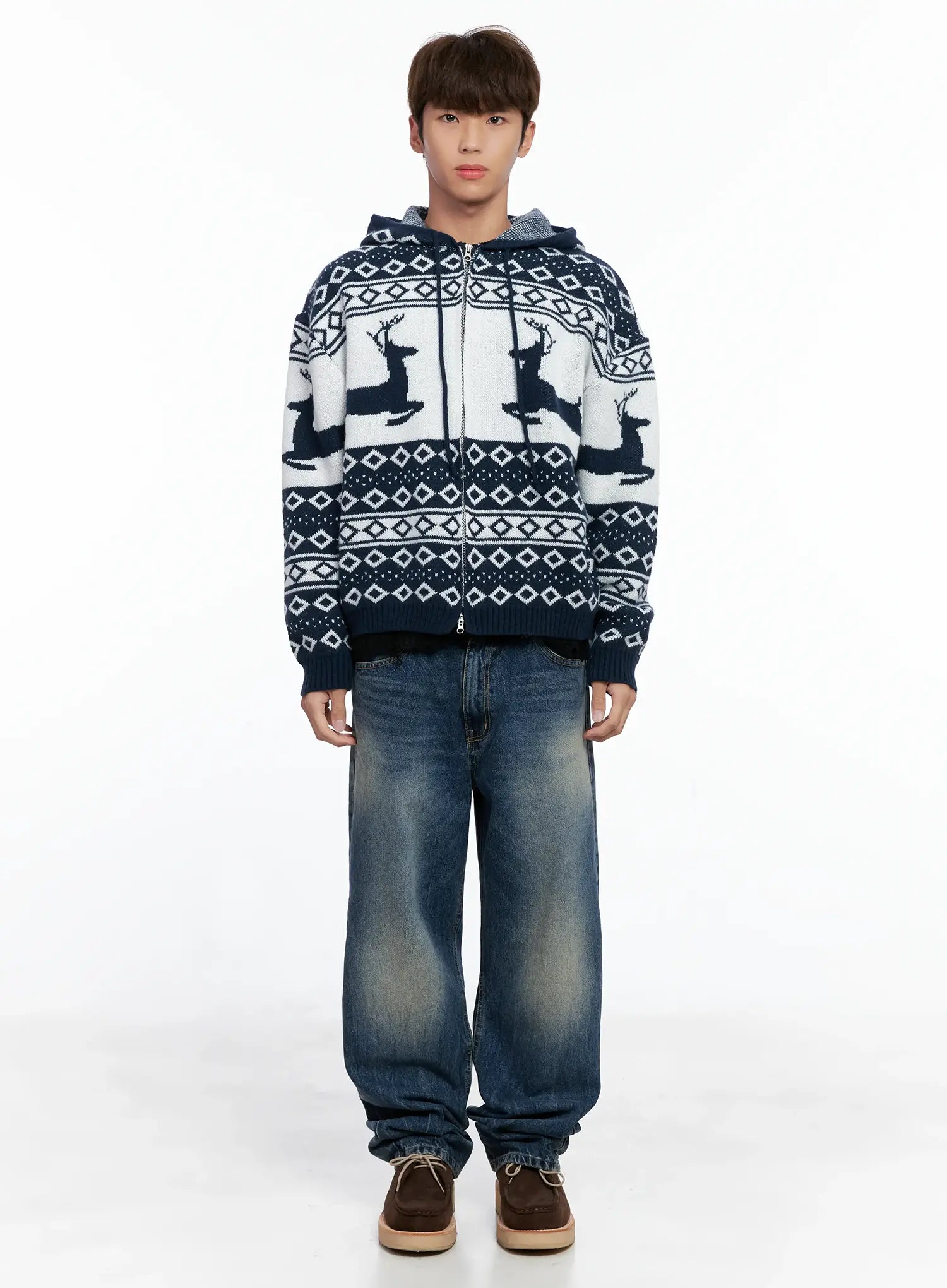 Men's Frost Hooded Knit Zip-Up IO502