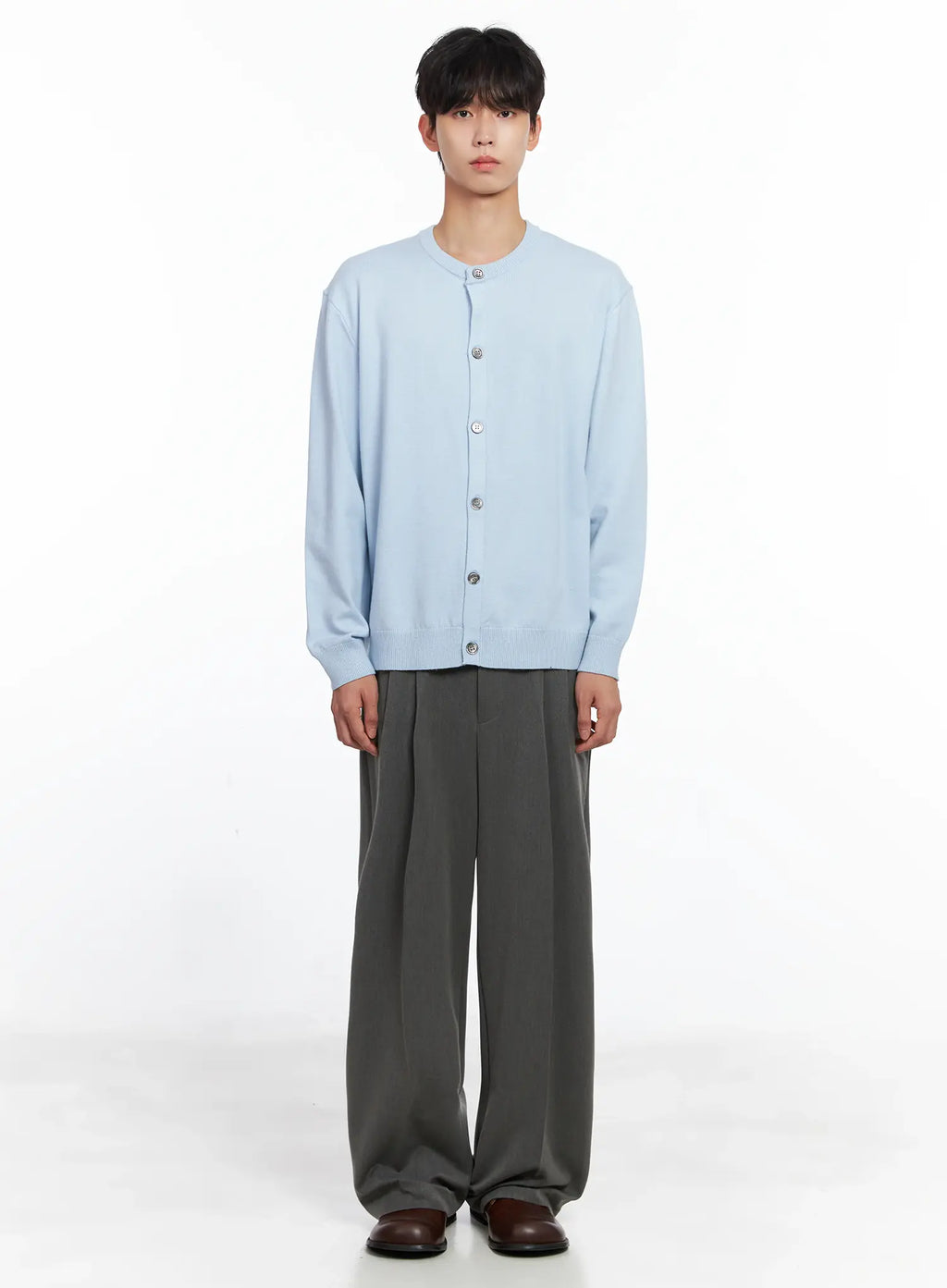 Men's Pintuck Wide-Leg Trousers IS519