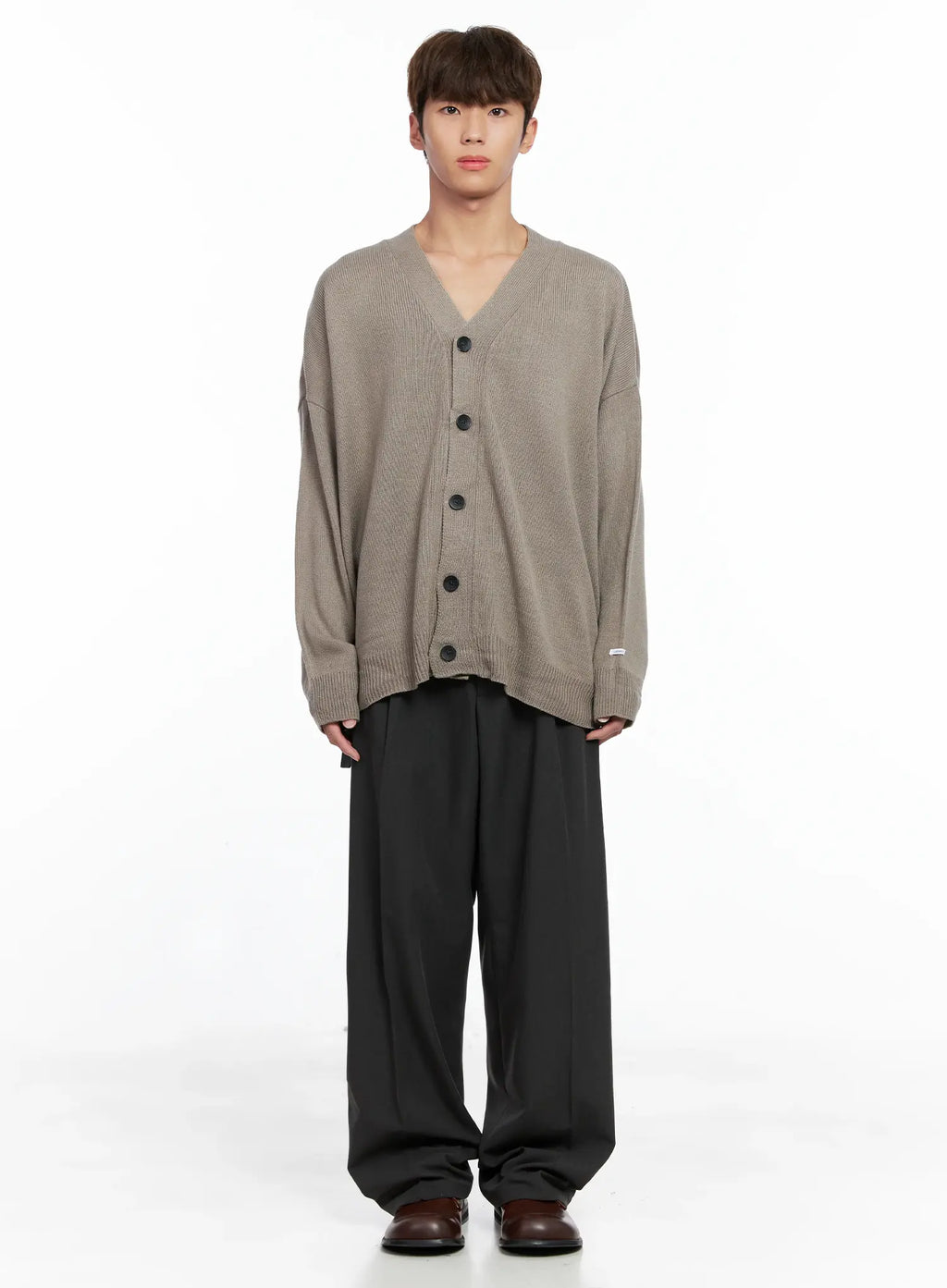 Men's Oversized V-Neck Cardigan IO506