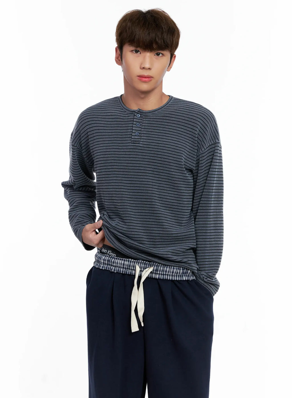 Men's Plaid Waistband Sweatpants IO502