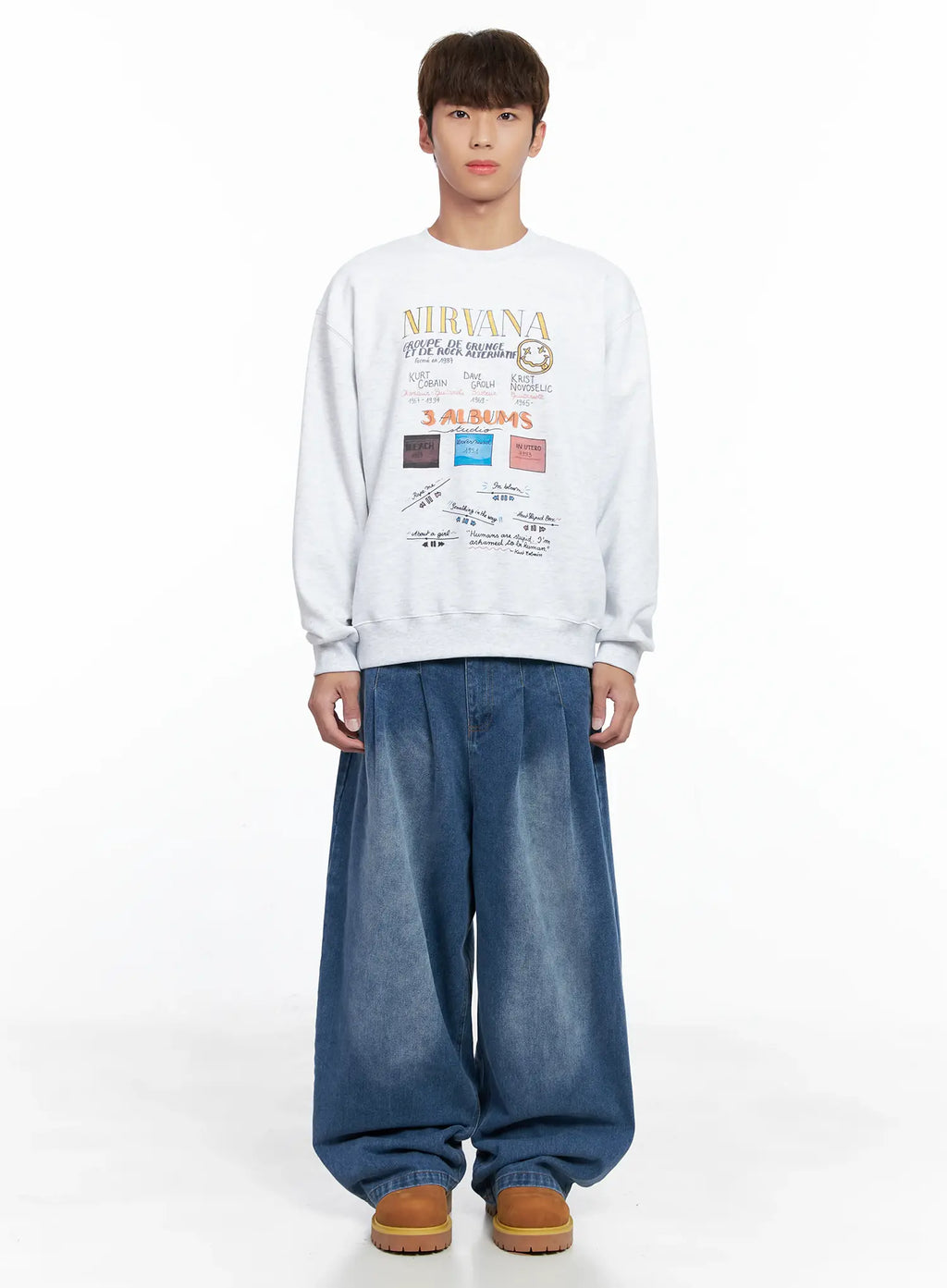 Men's Retro Band Graphic Sweatshirt IO502