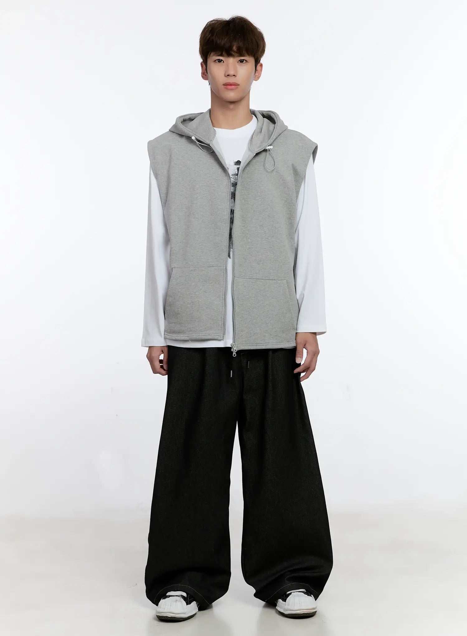 Men's Hooded Zip-Up Vest IS529