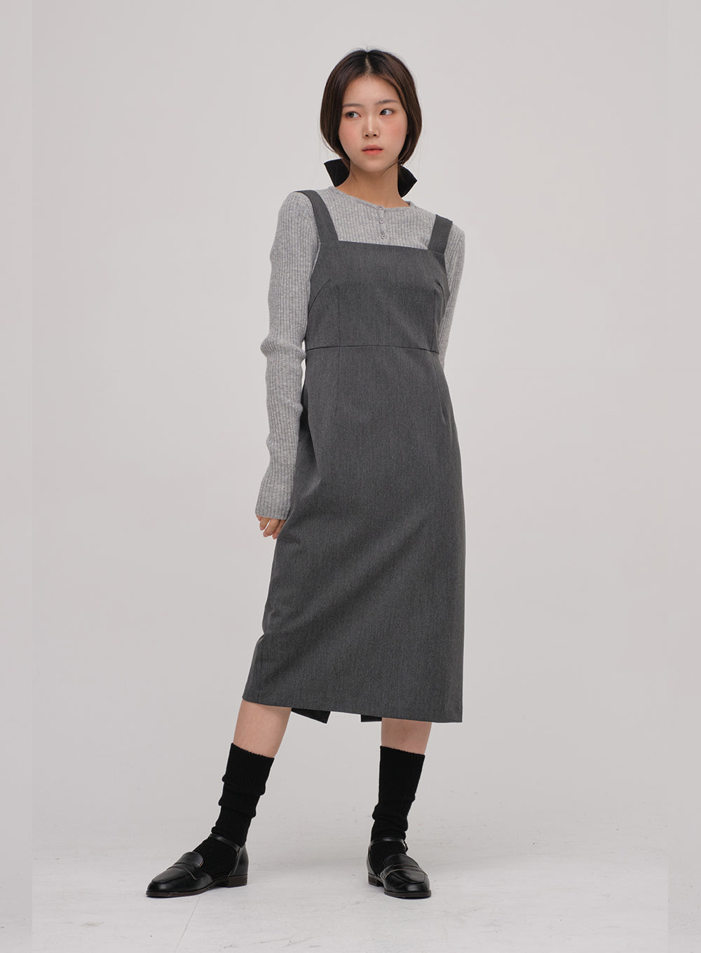 Wool Sleeveless Long Dress
