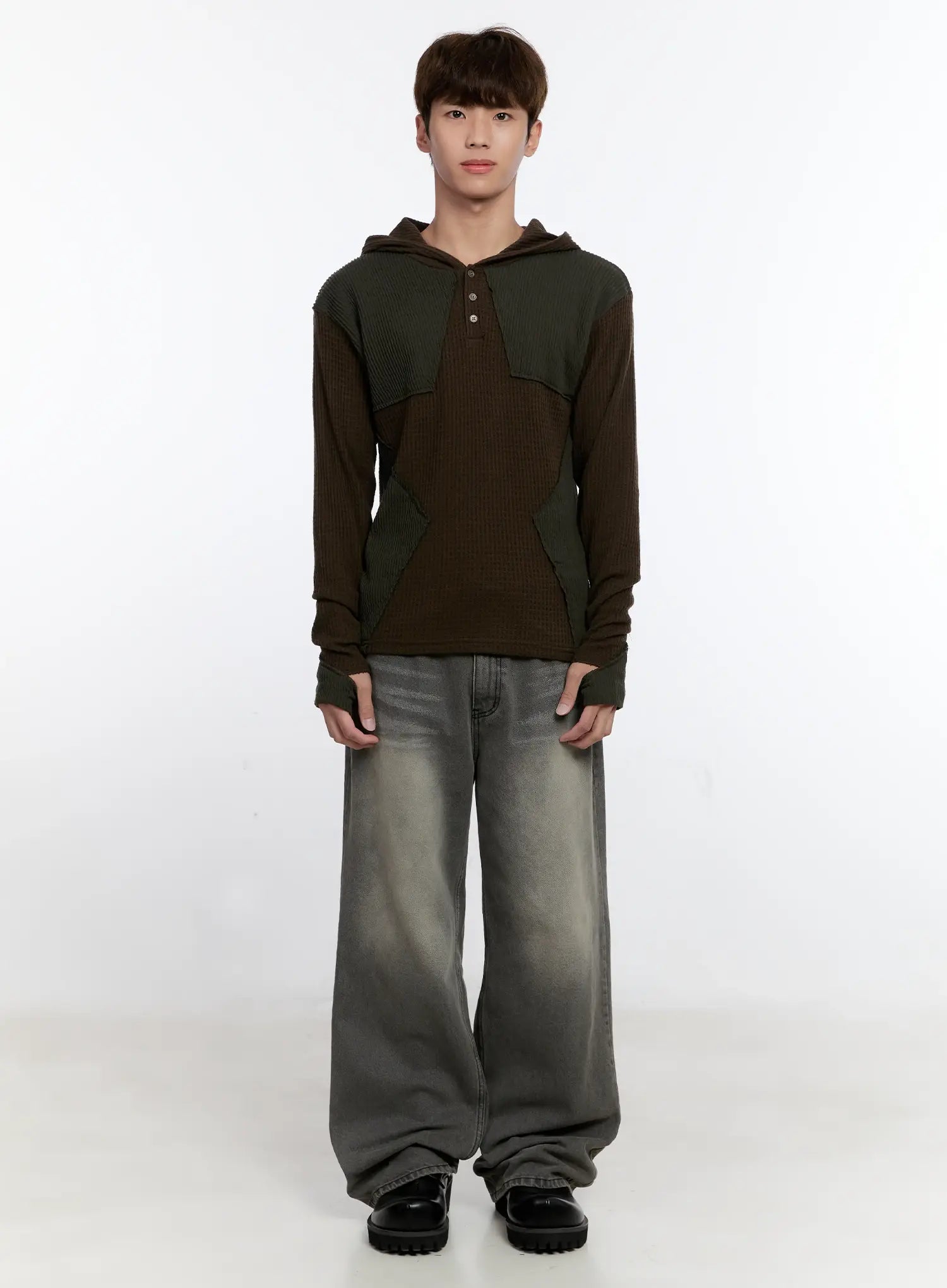 Men's Wide Washed Jeans IS530