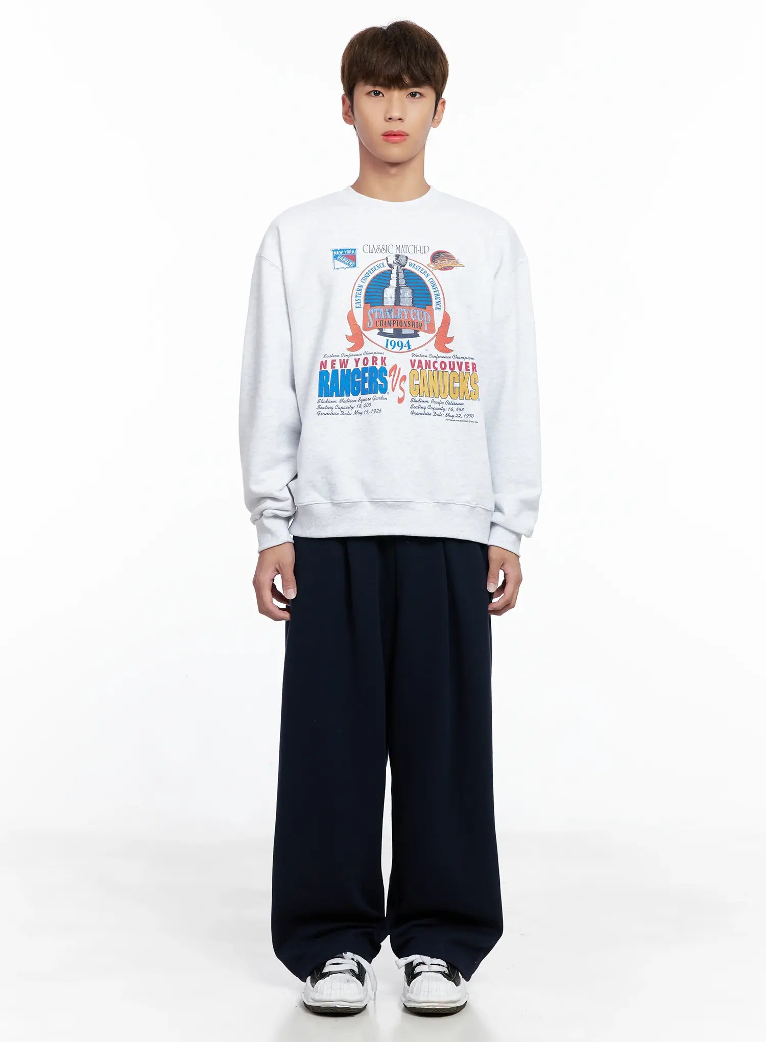 Men's Retro Sports Crewneck IO502