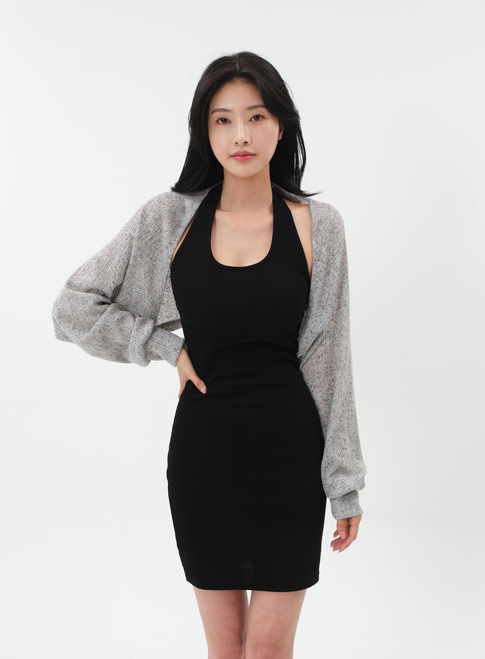 Halterneck Mini Bodycon Dress with Padding IM6