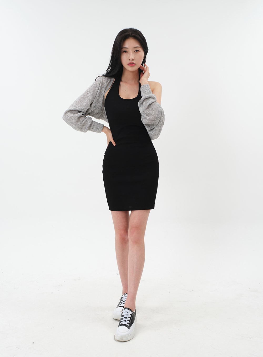 Halterneck Mini Bodycon Dress with Padding IM6