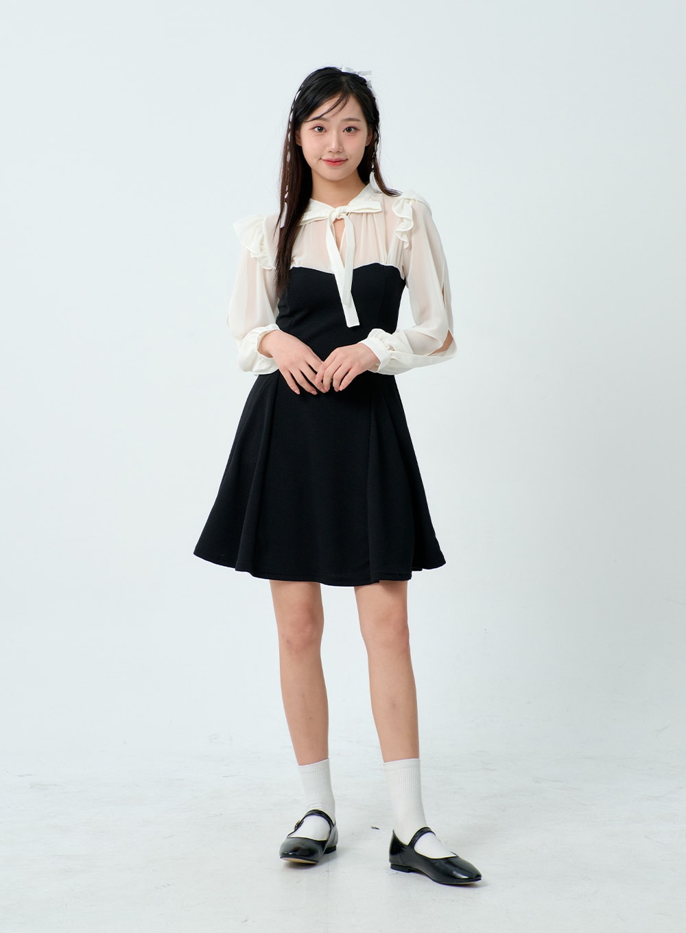 Cut Out Sleeve Mini Dress BM329