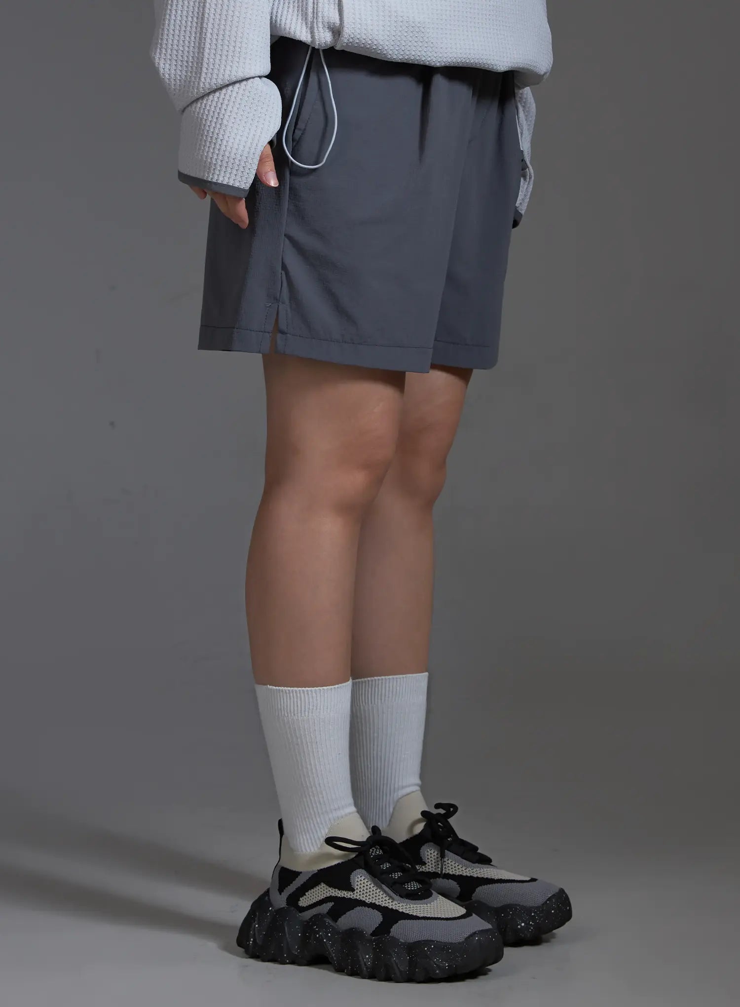 Casual Sporty Stretch Running Shorts (Dark Gray) IO517