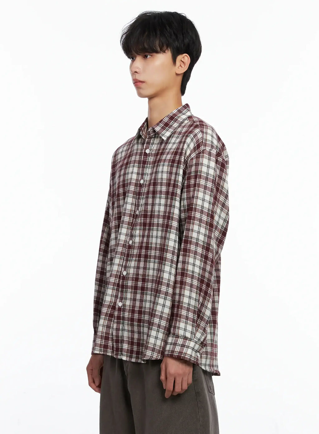 Men's Classic Plaid Button-Up Shirt IS519