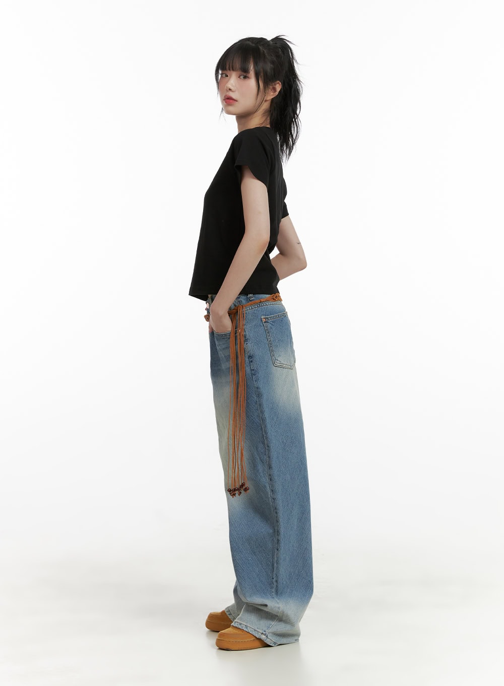 Washed Baggy Jeans CU407