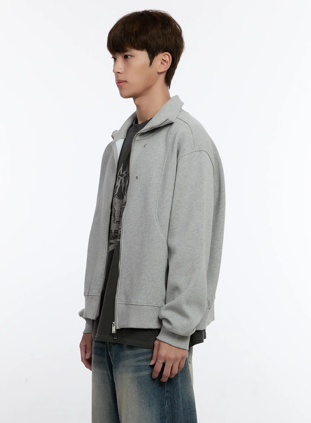 Men's Classic Two-Way Zip-Up Jacket IS529