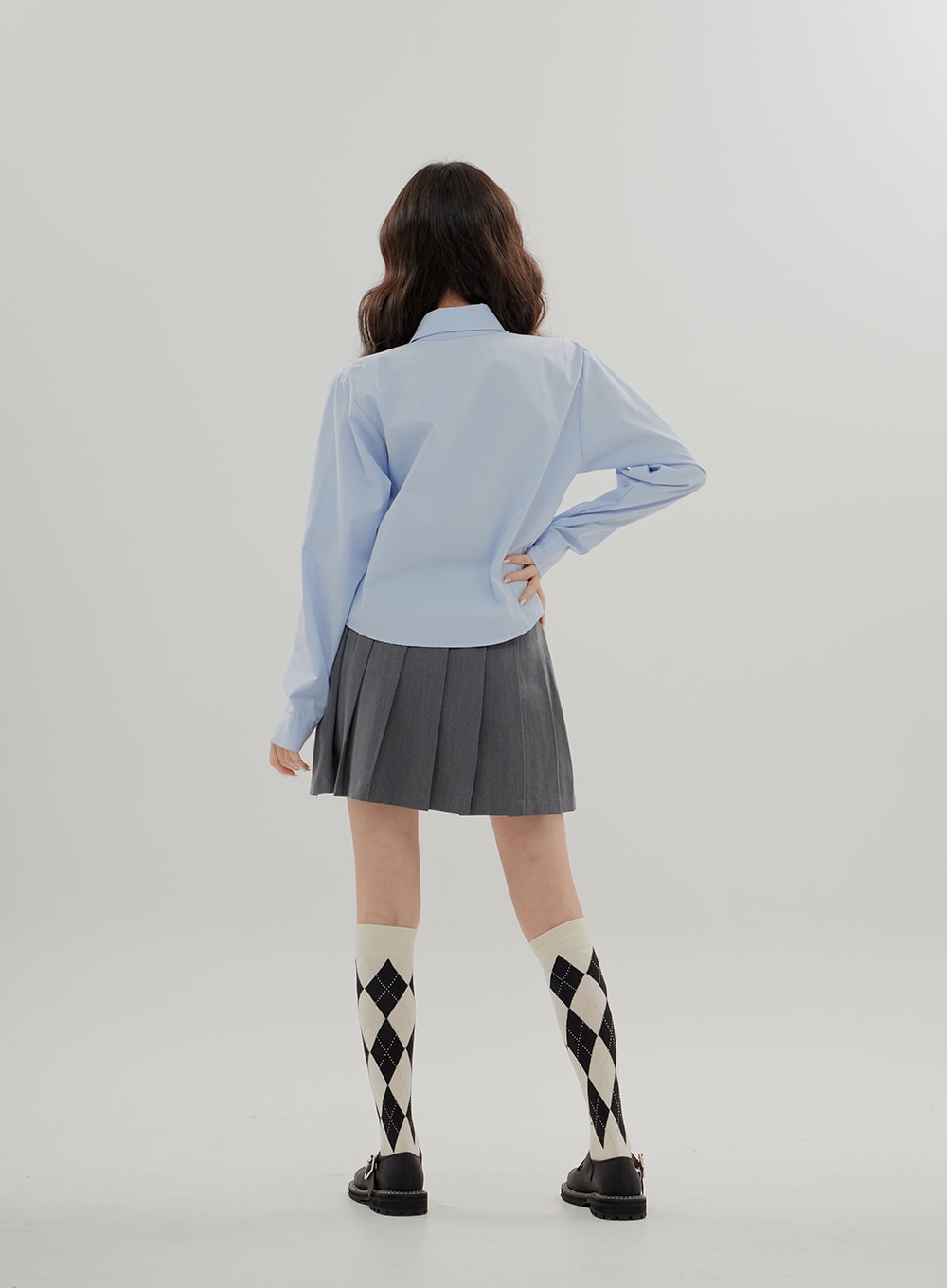 Cropped Long Sleeve Shirt B0802