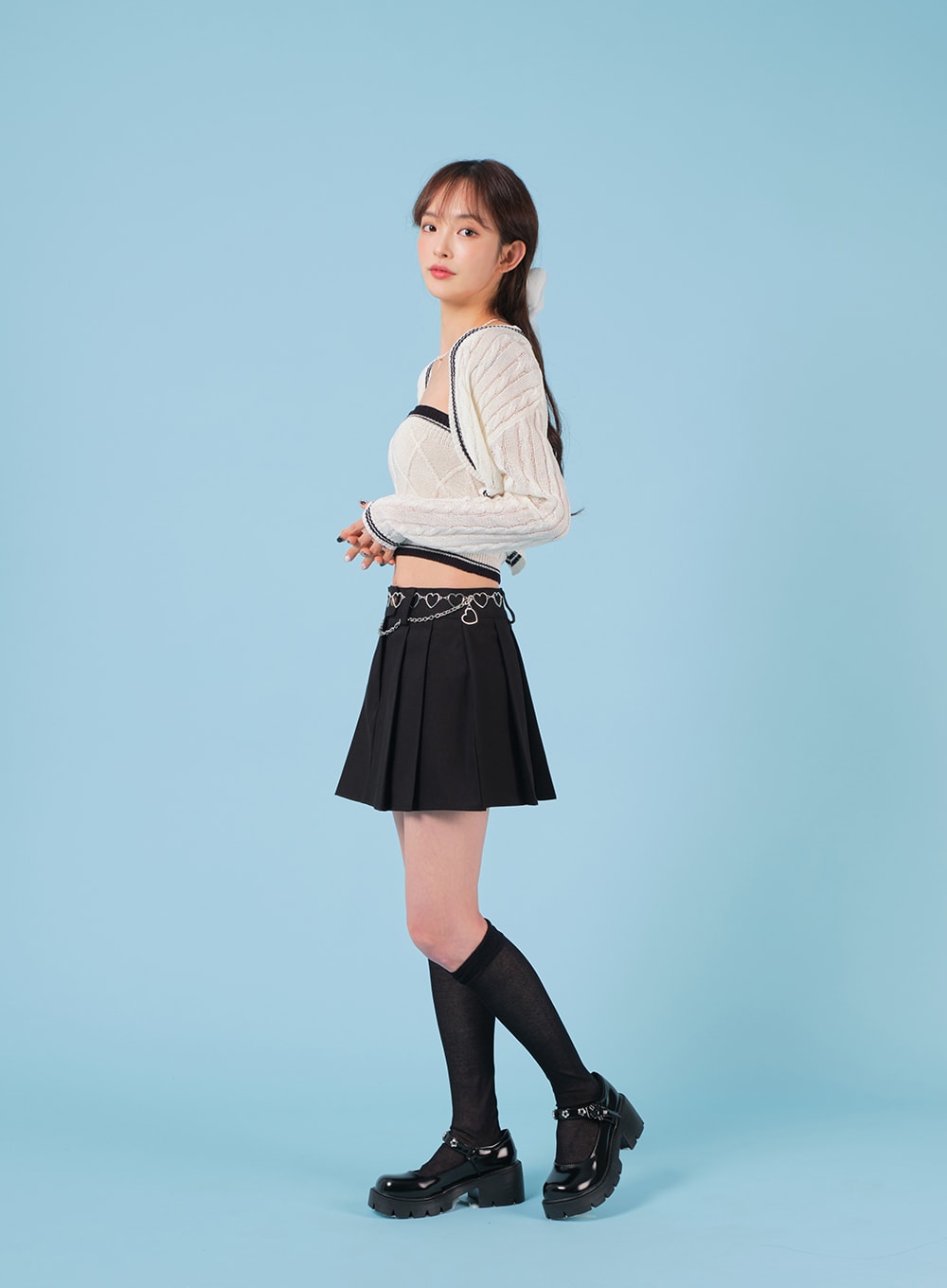 Sheer Mesh Under-knee Socks BA07