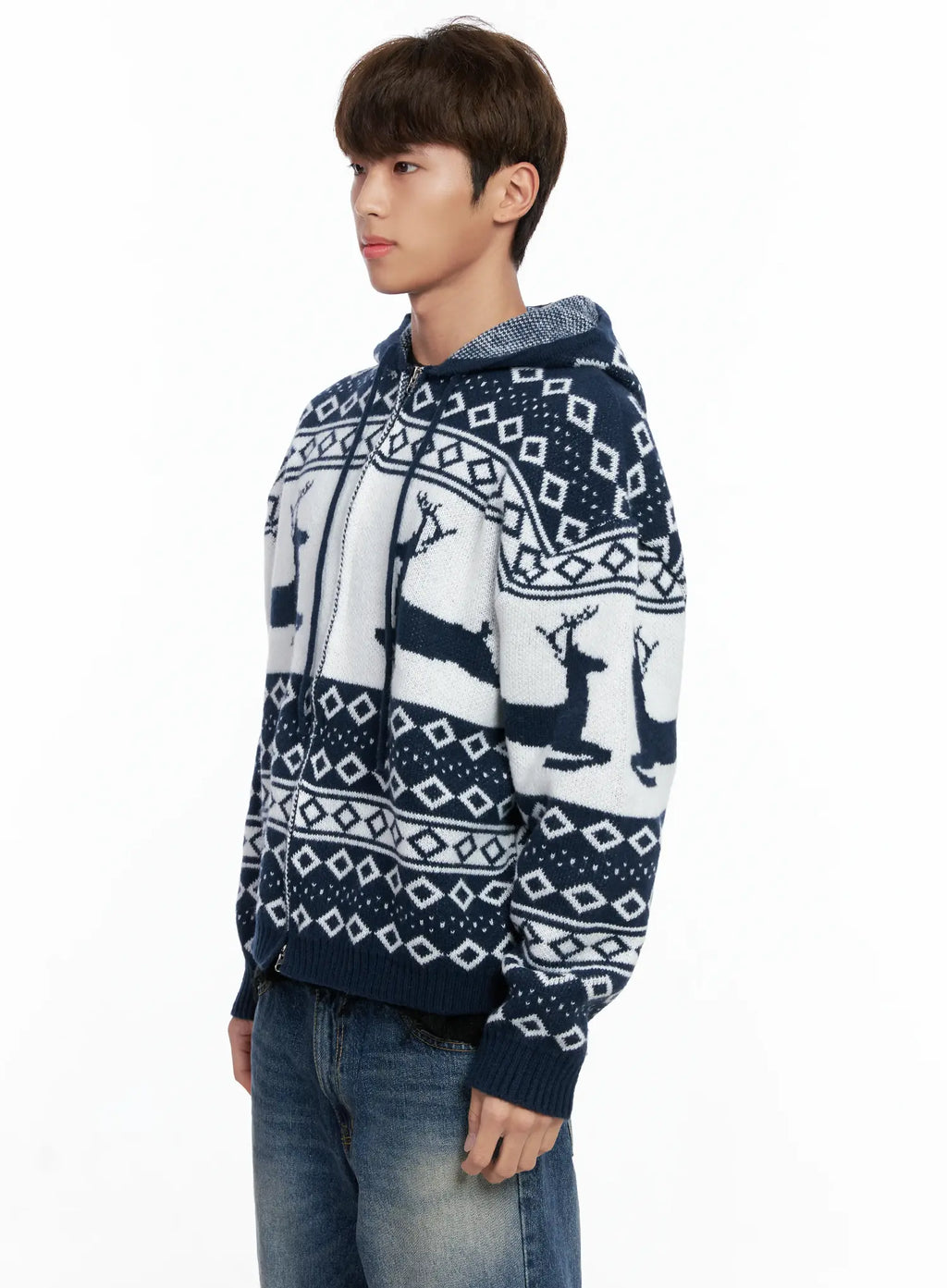 Men's Frost Hooded Knit Zip-Up IO502