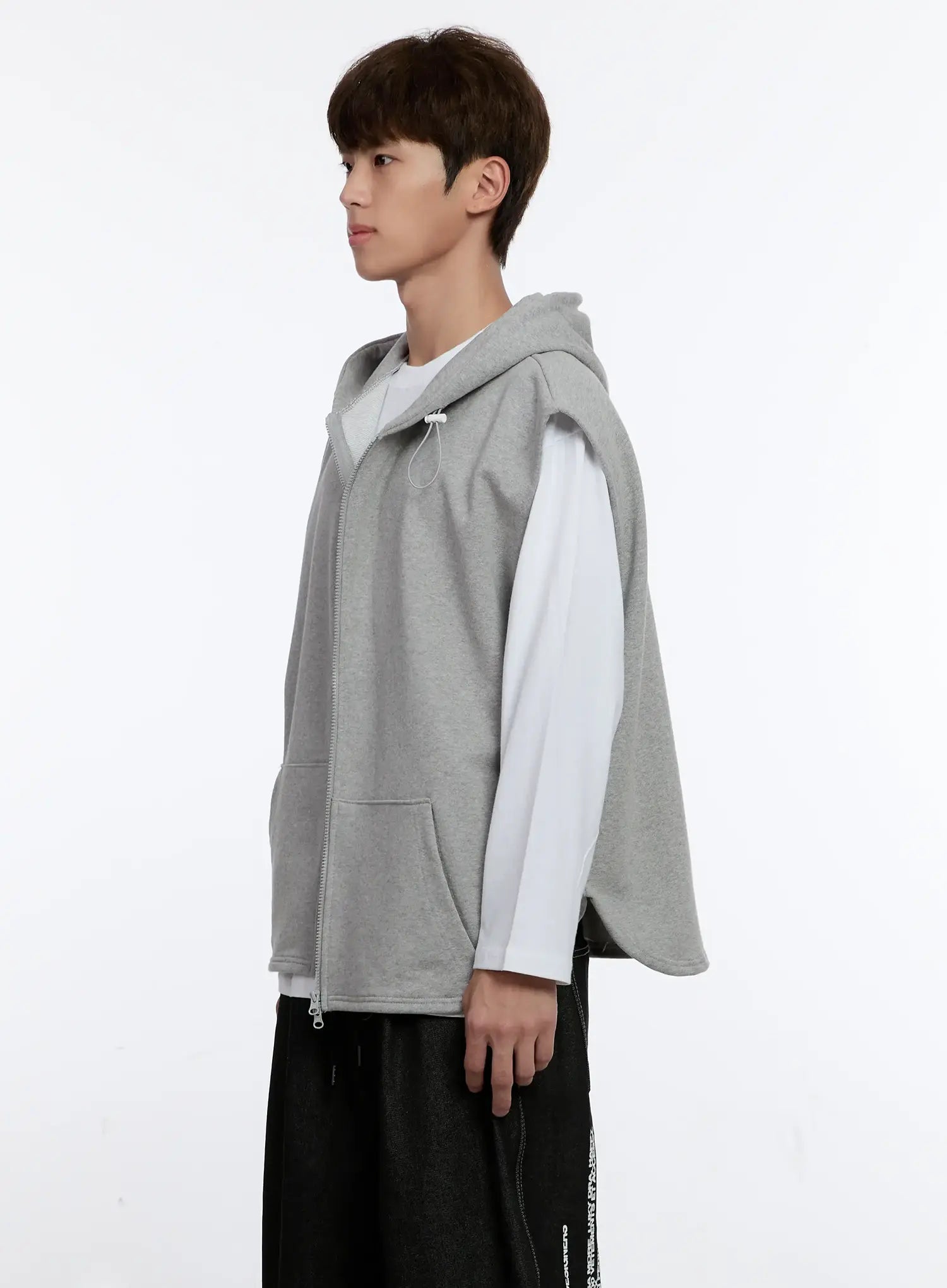 Men's Hooded Zip-Up Vest IS529