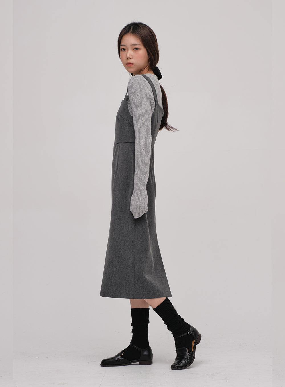 Wool Sleeveless Long Dress