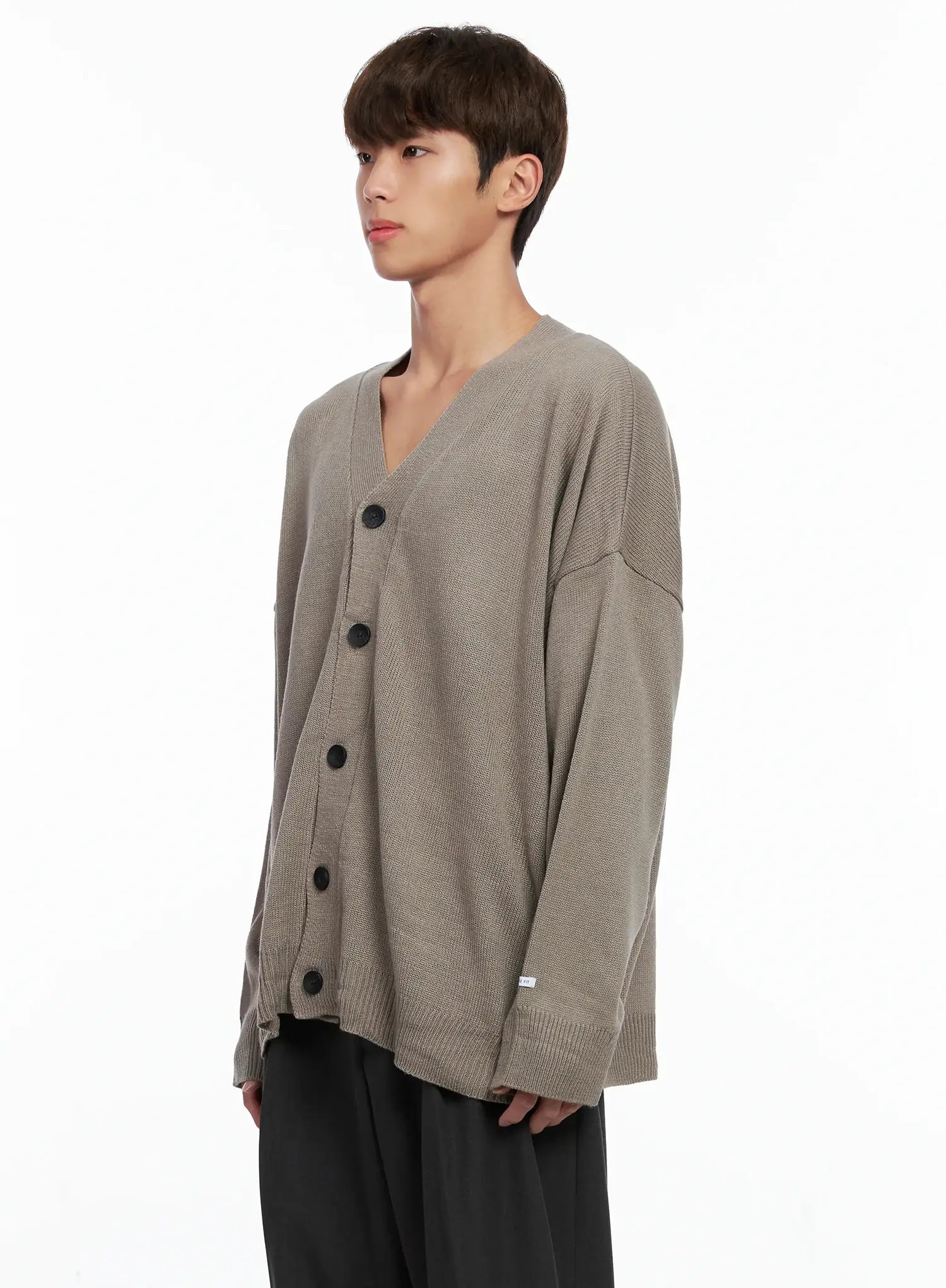 Men's Oversized V-Neck Cardigan IO506