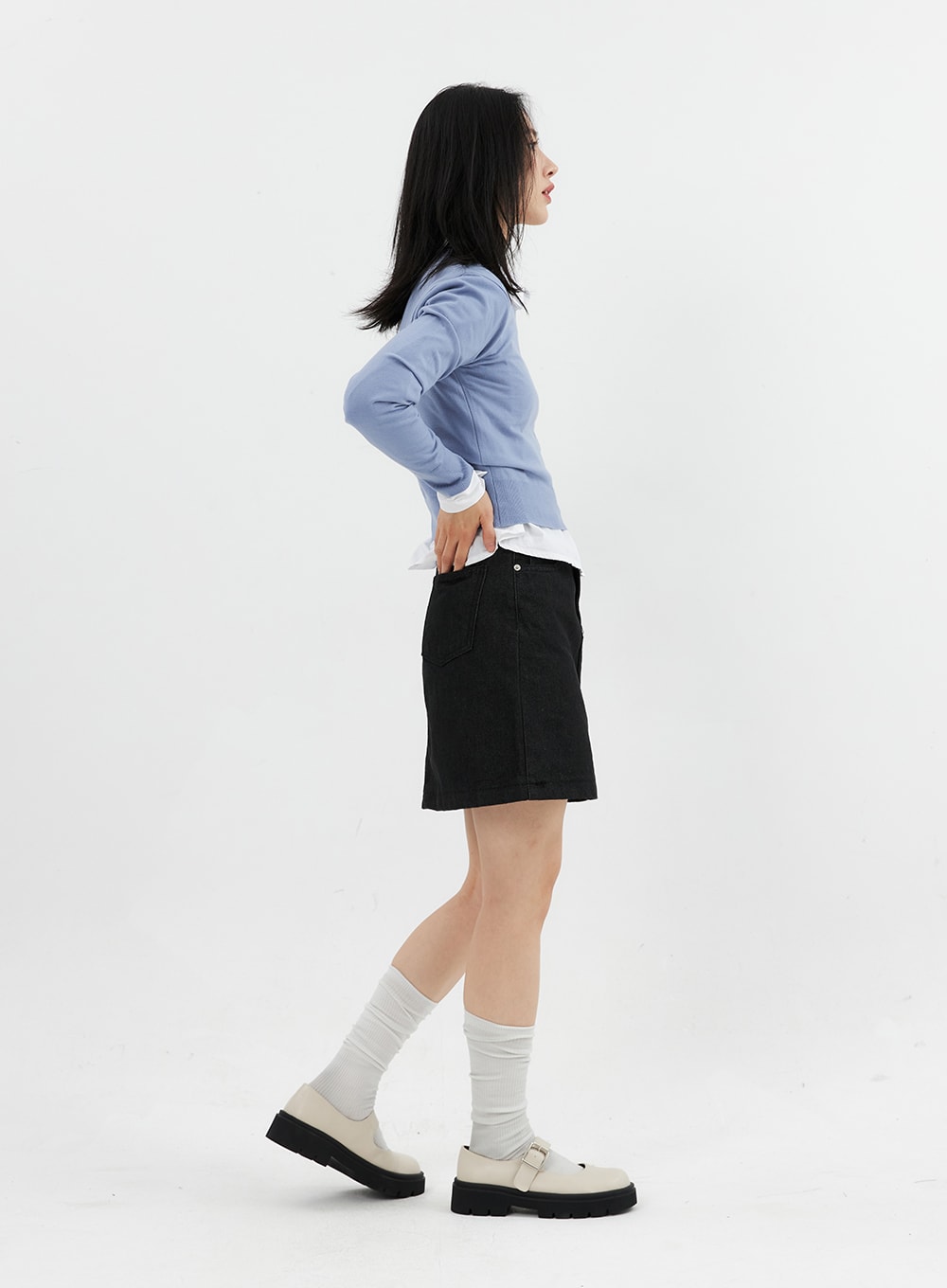 Indigo Denim Mini Skirt OO304