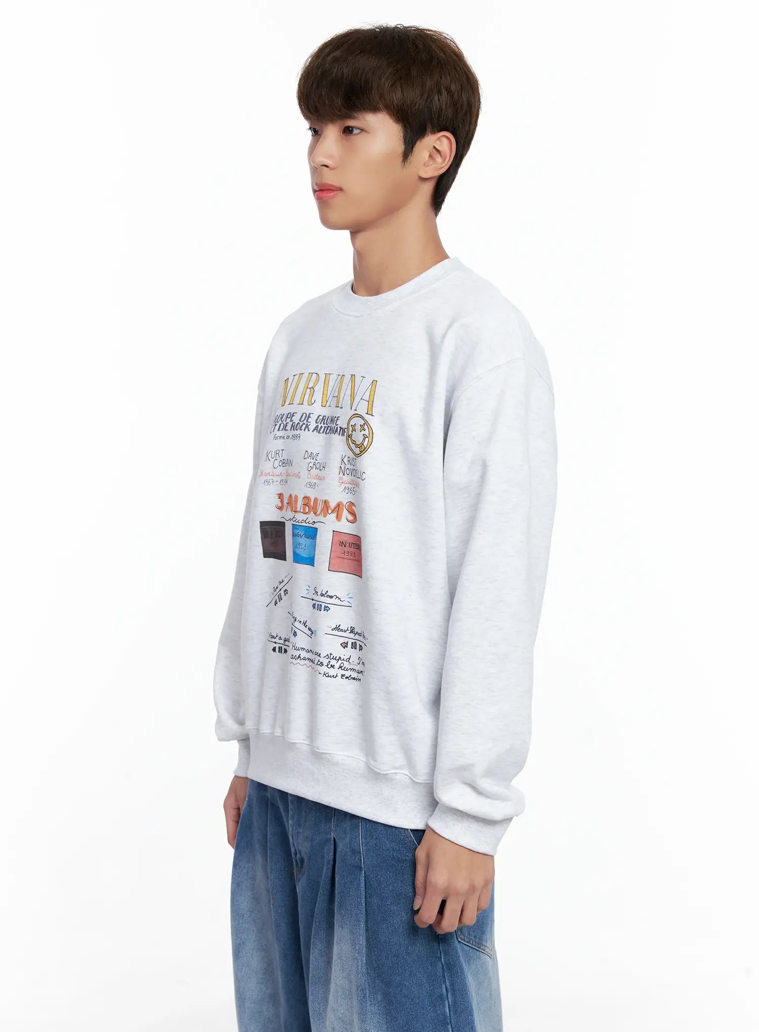 Men's Retro Band Graphic Sweatshirt IO502