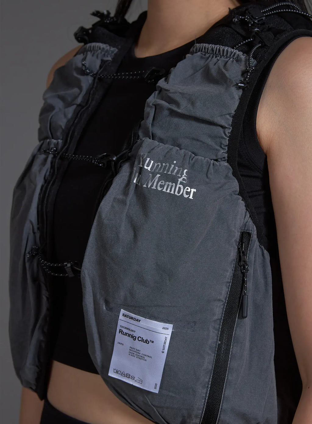 Sporty Utility Running Vest (Dark Gray) IO517