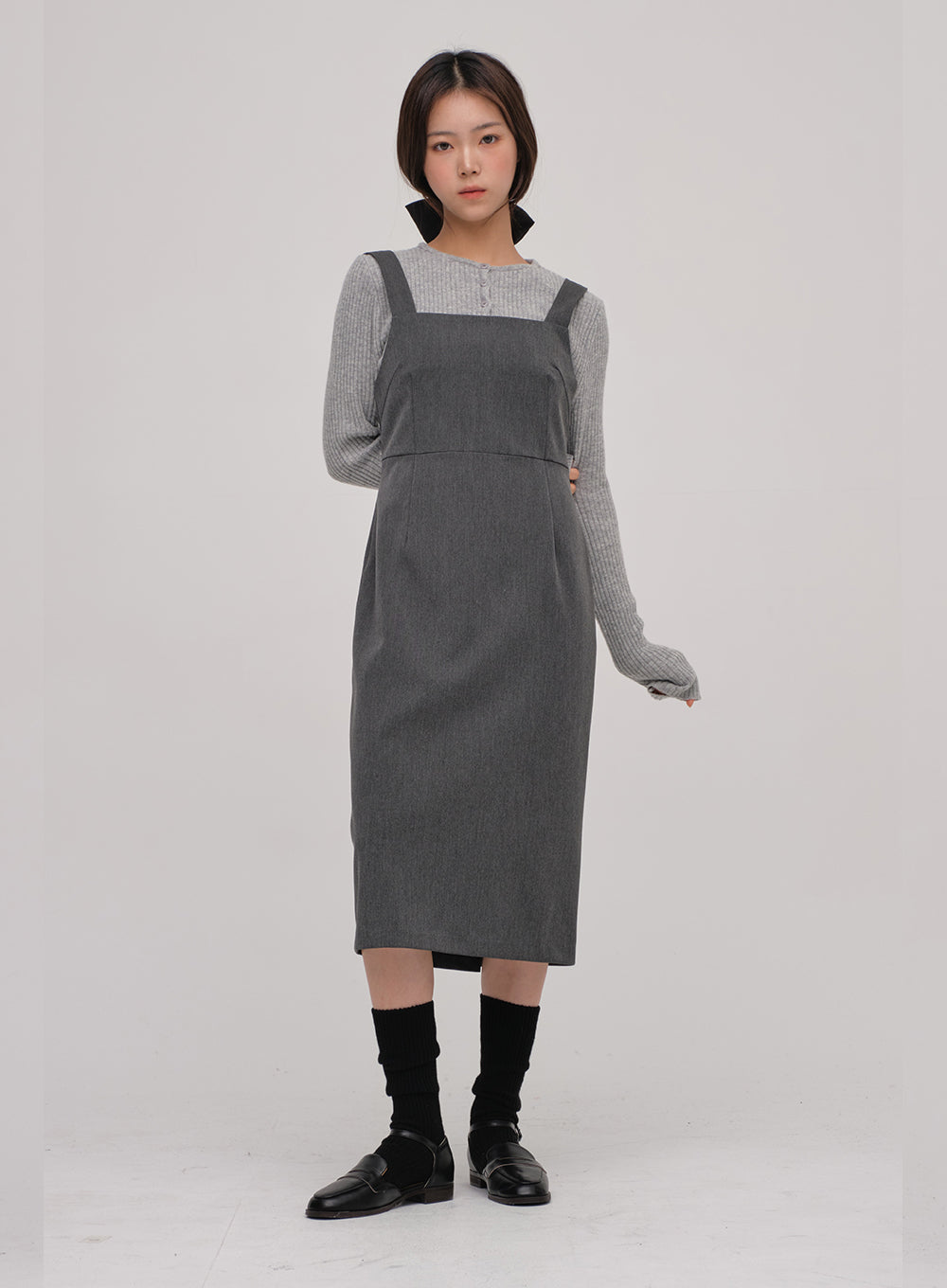 Wool Sleeveless Long Dress