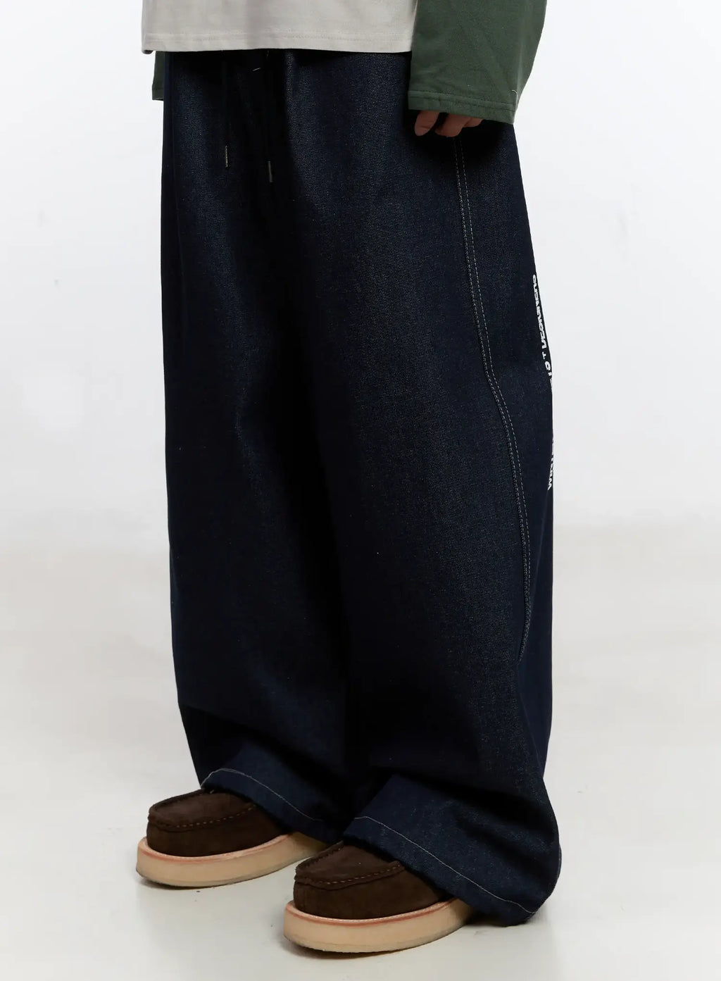 Men's Graphic Jeans (Dark Blue) IS529