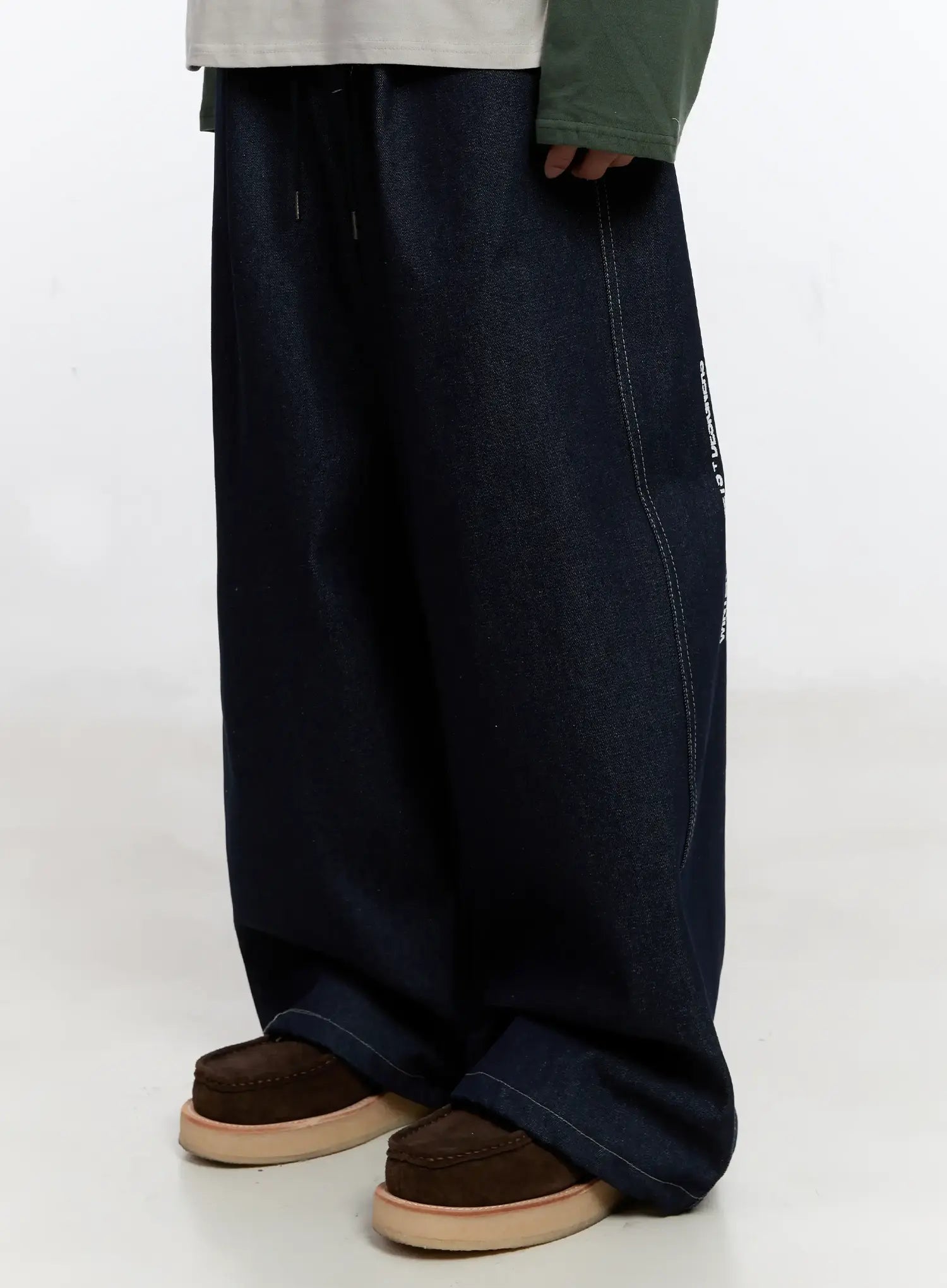 Men's Graphic Jeans (Dark Blue) IS529