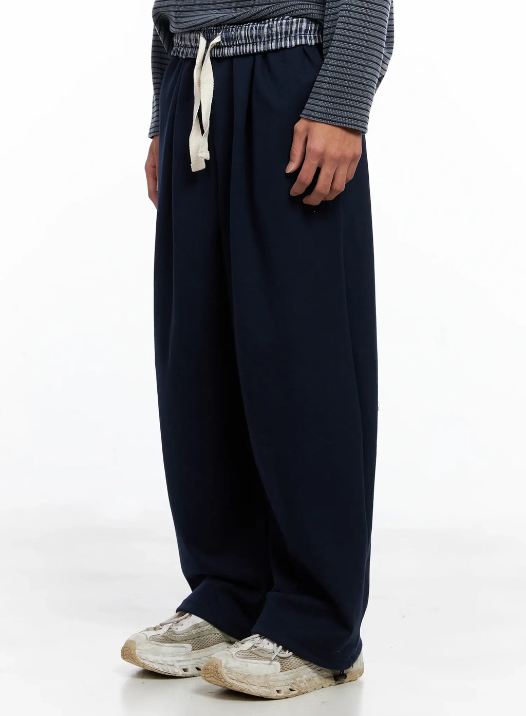 Men's Plaid Waistband Sweatpants IO502