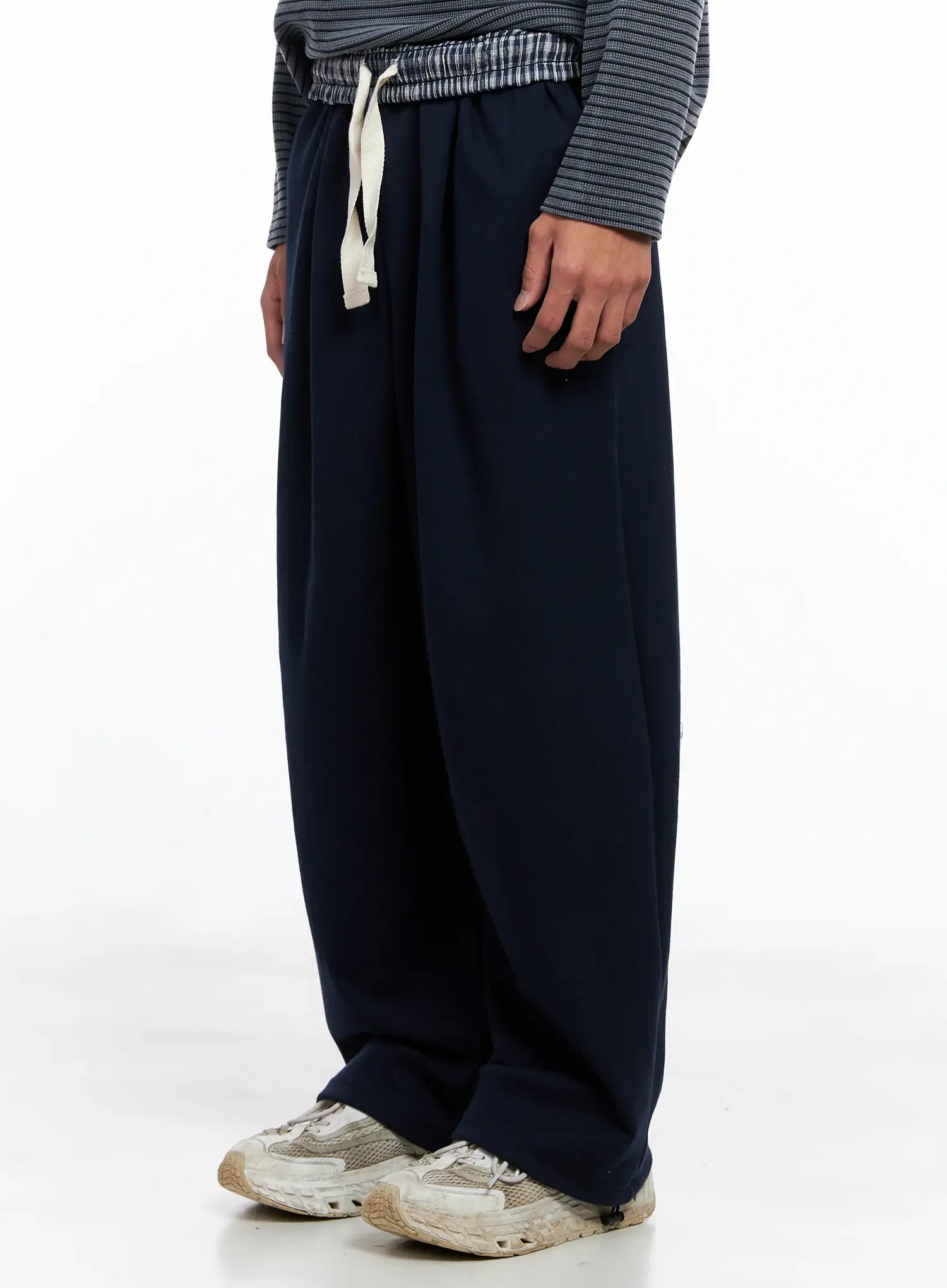 Men's Plaid Waistband Sweatpants IO502