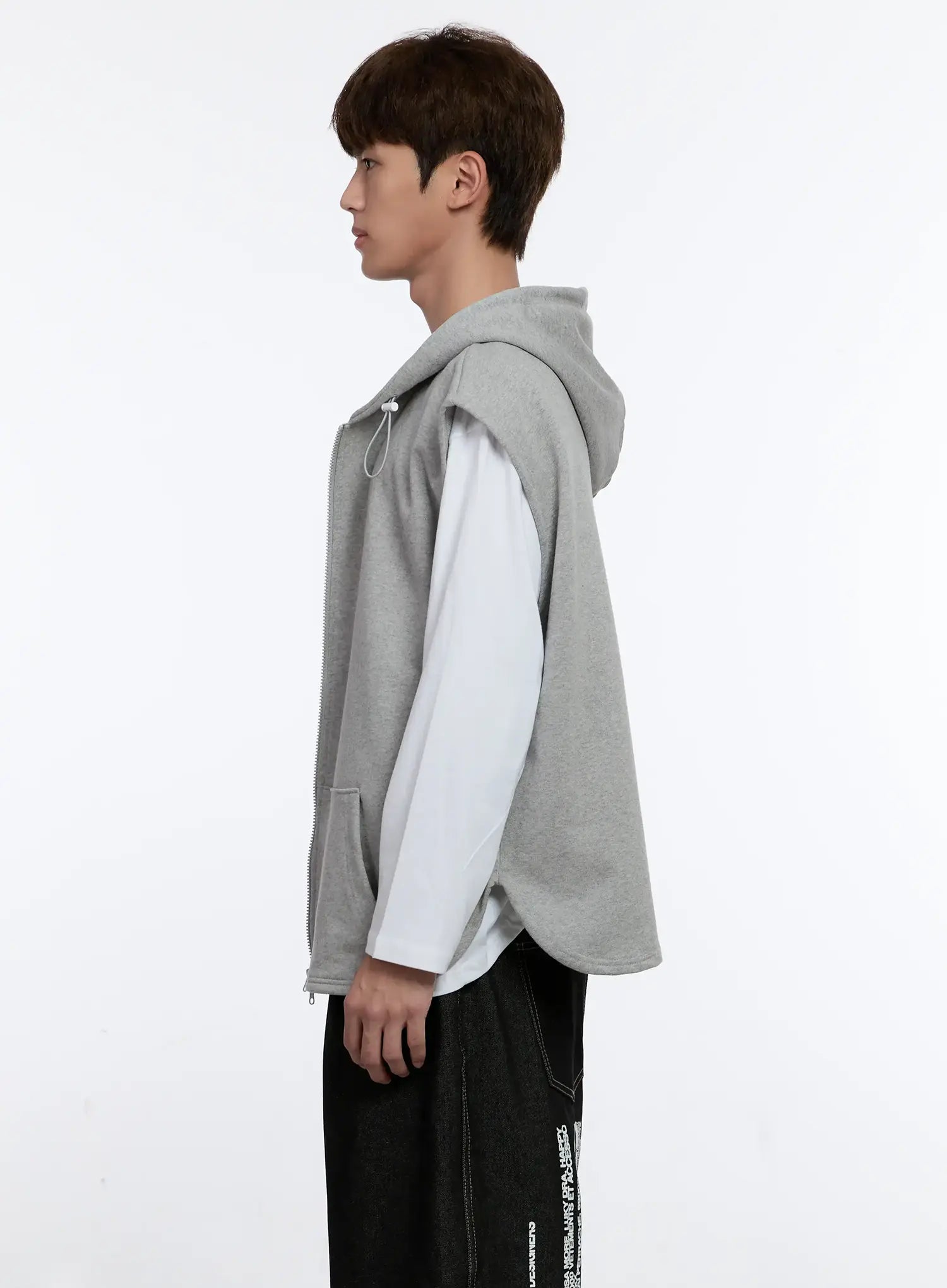 Men's Hooded Zip-Up Vest IS529