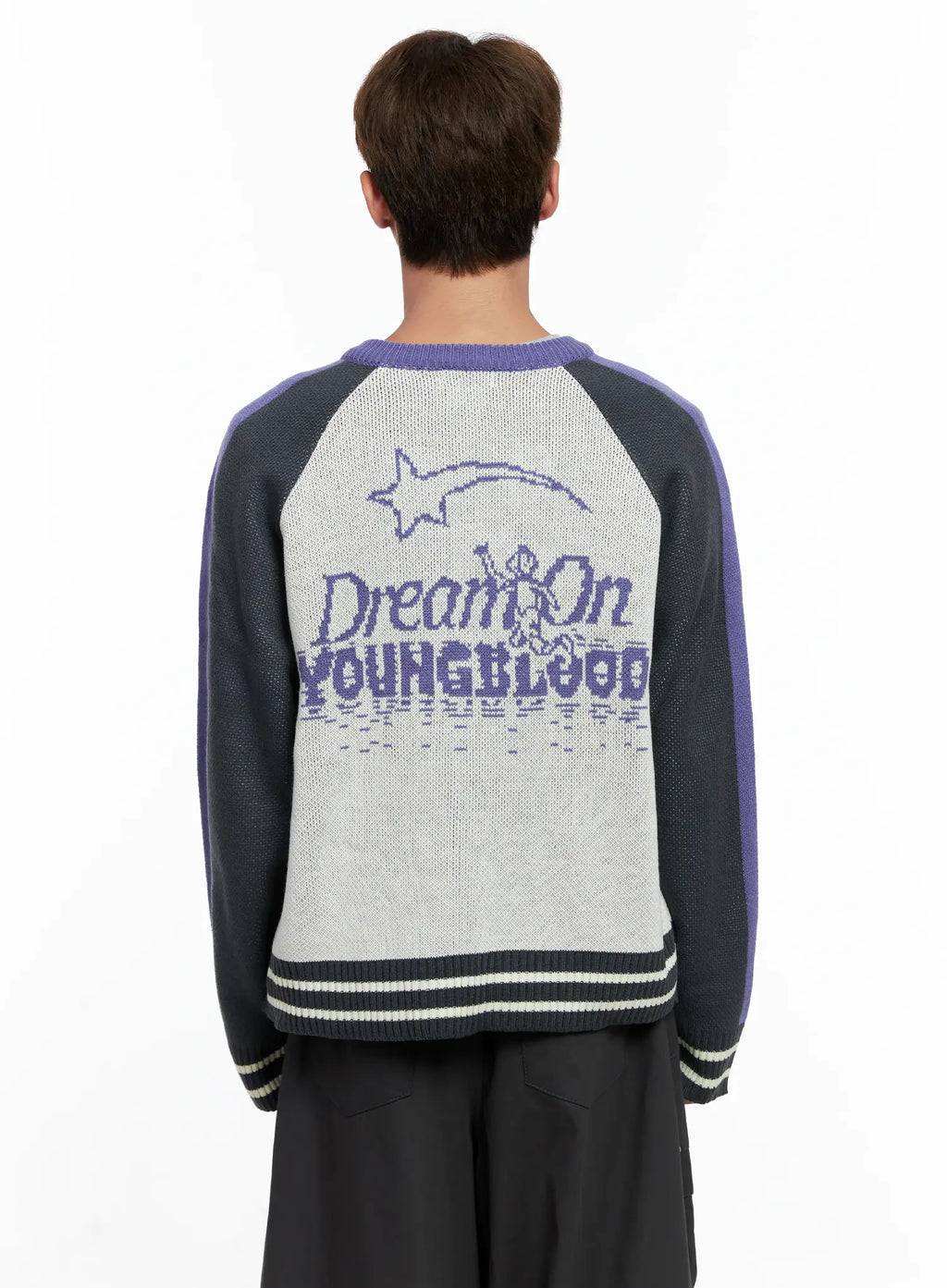 Men's Knit Varsity Jacket IO506