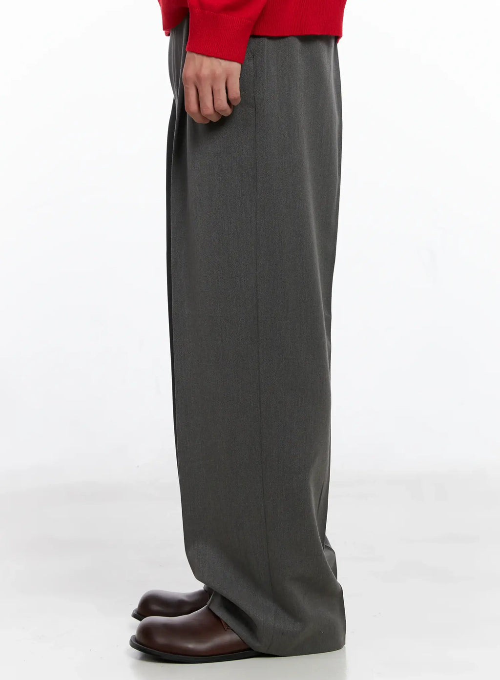 Men's Pintuck Wide-Leg Trousers IS519