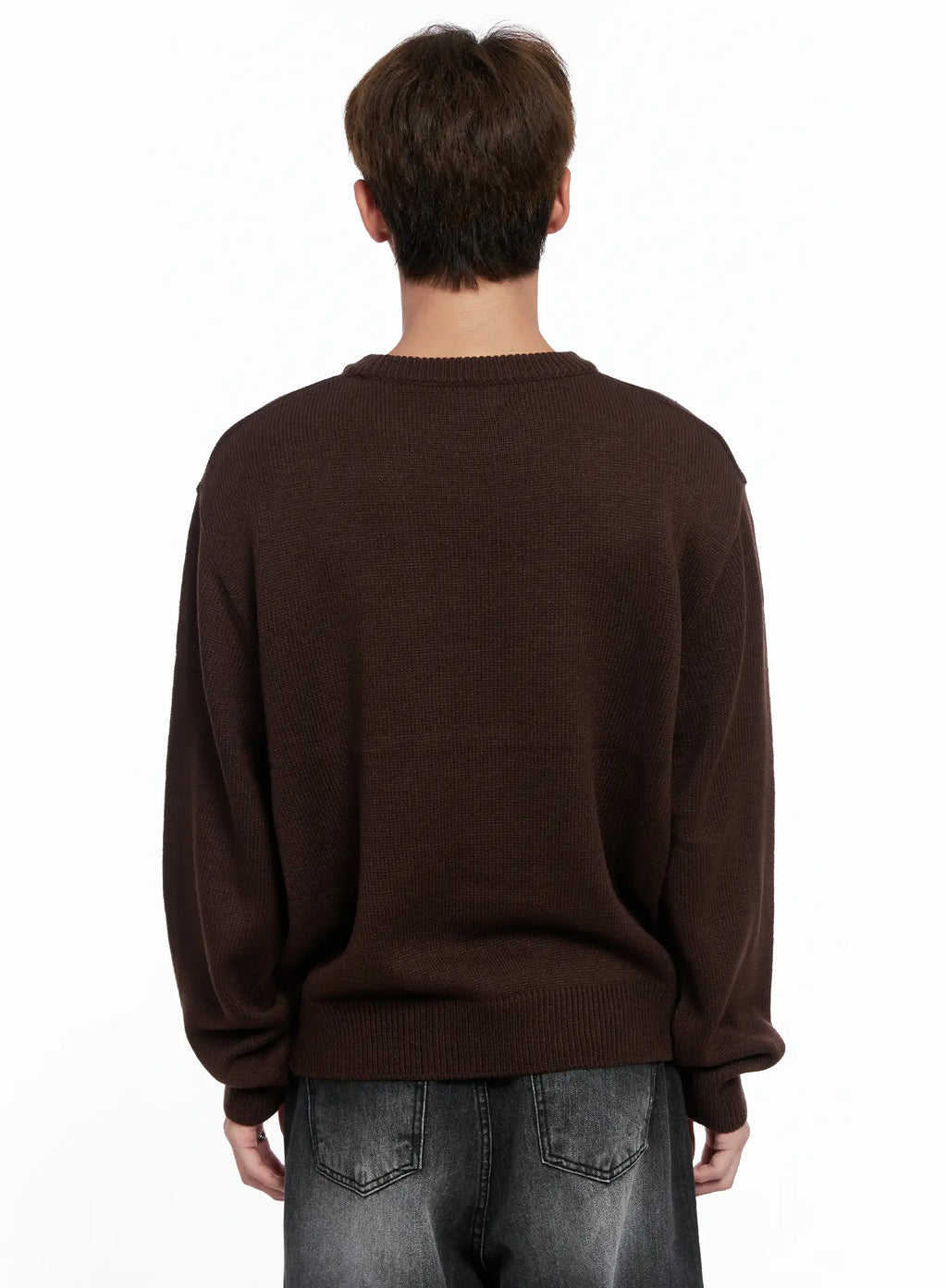 Men's Statement Graphic Knit Sweater IO502