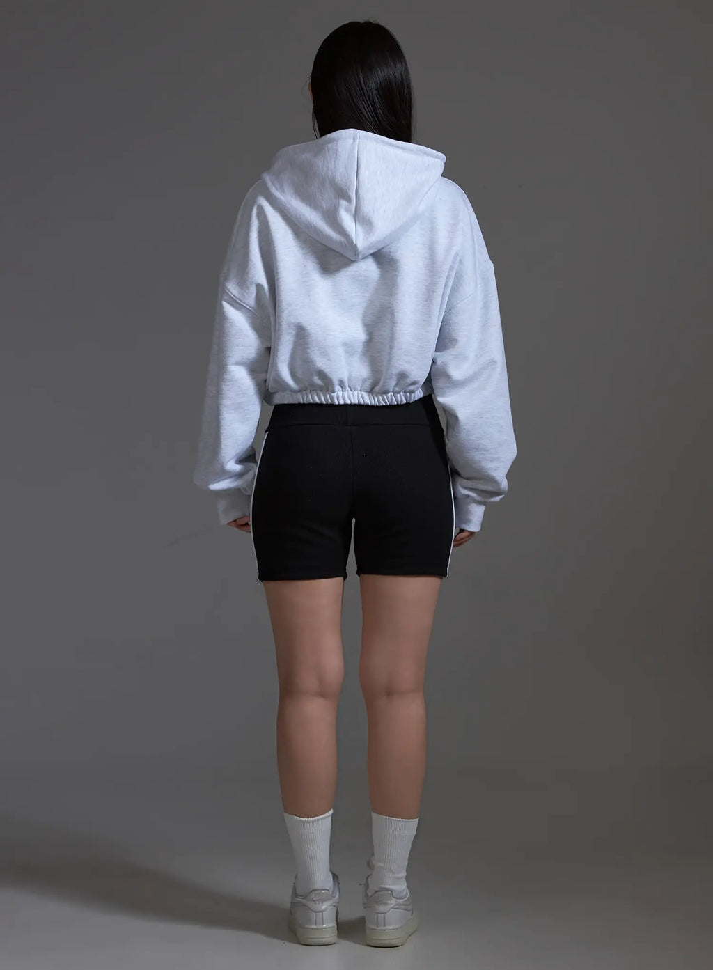 Cropped Zip-Up Hoodie IO517